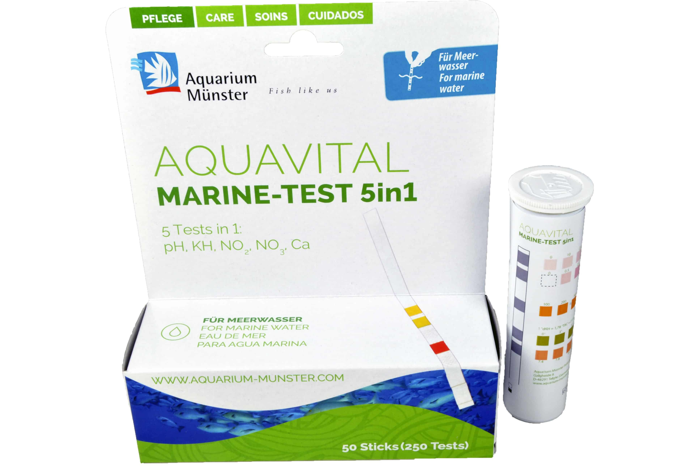 Aquavital Marine-Test 5in1 Aquarium Münster, 50 Teststreifen