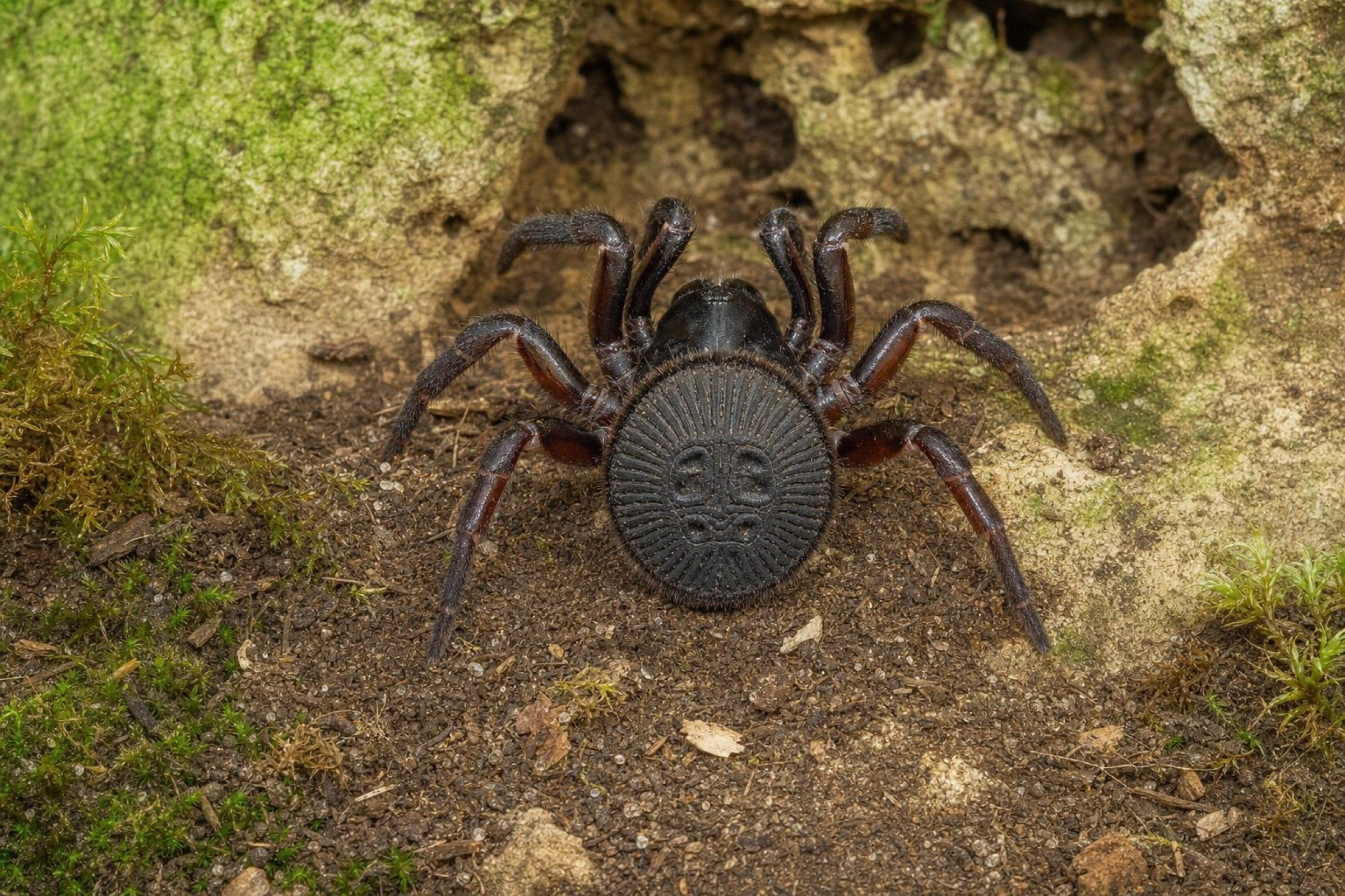 Chinesische Falltürspinne, Cyclocosmia latusicosta