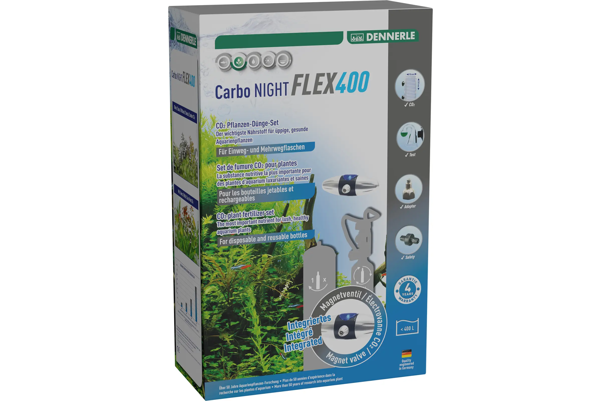 Dennerle CarboNIGHT Flex400, Druckminderer+Nachtabschaltung