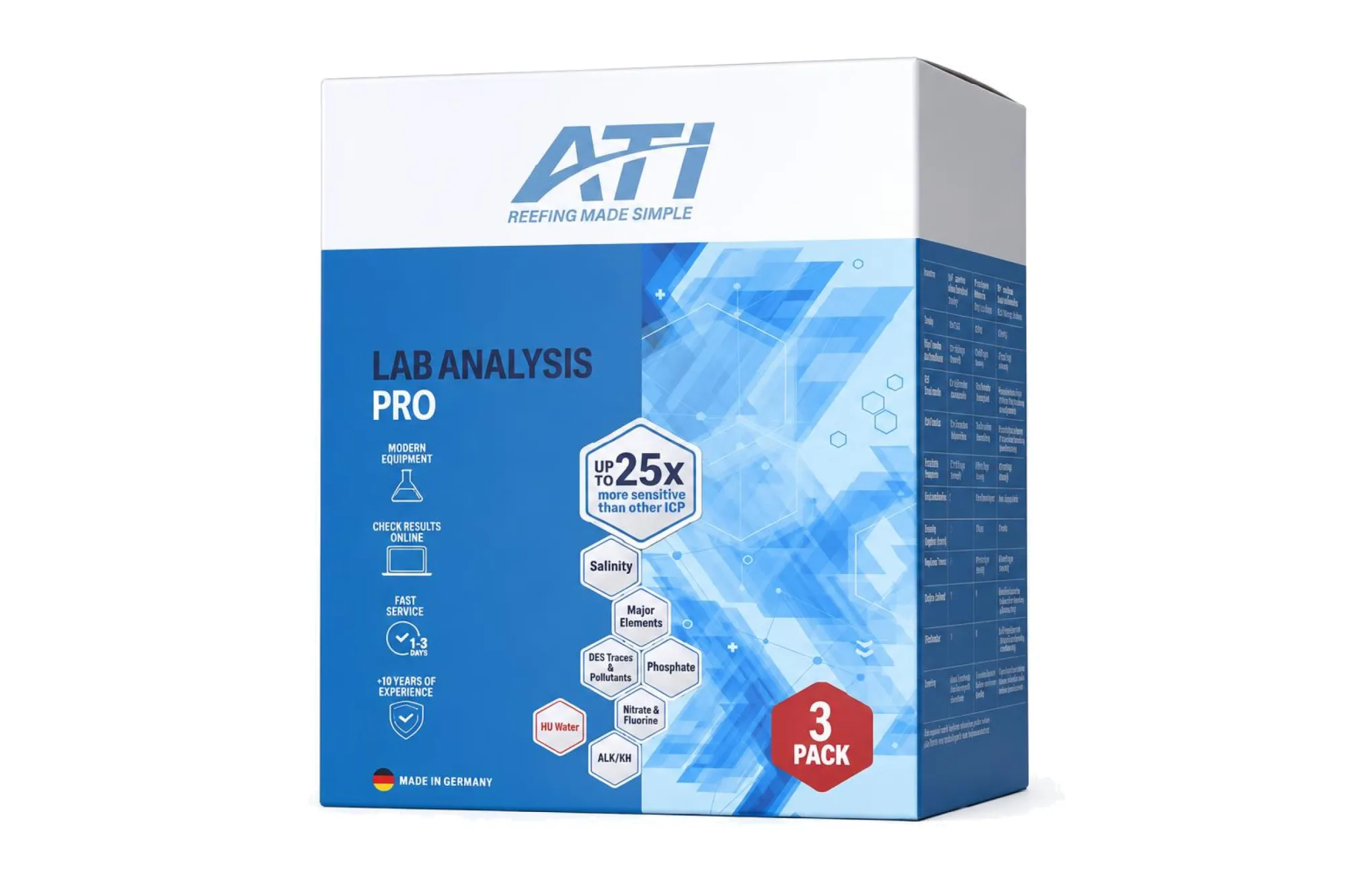 ATI ICP Laboranalyse Pro 3er Pack – KI-generierte Abbildung aus Produktreferenz