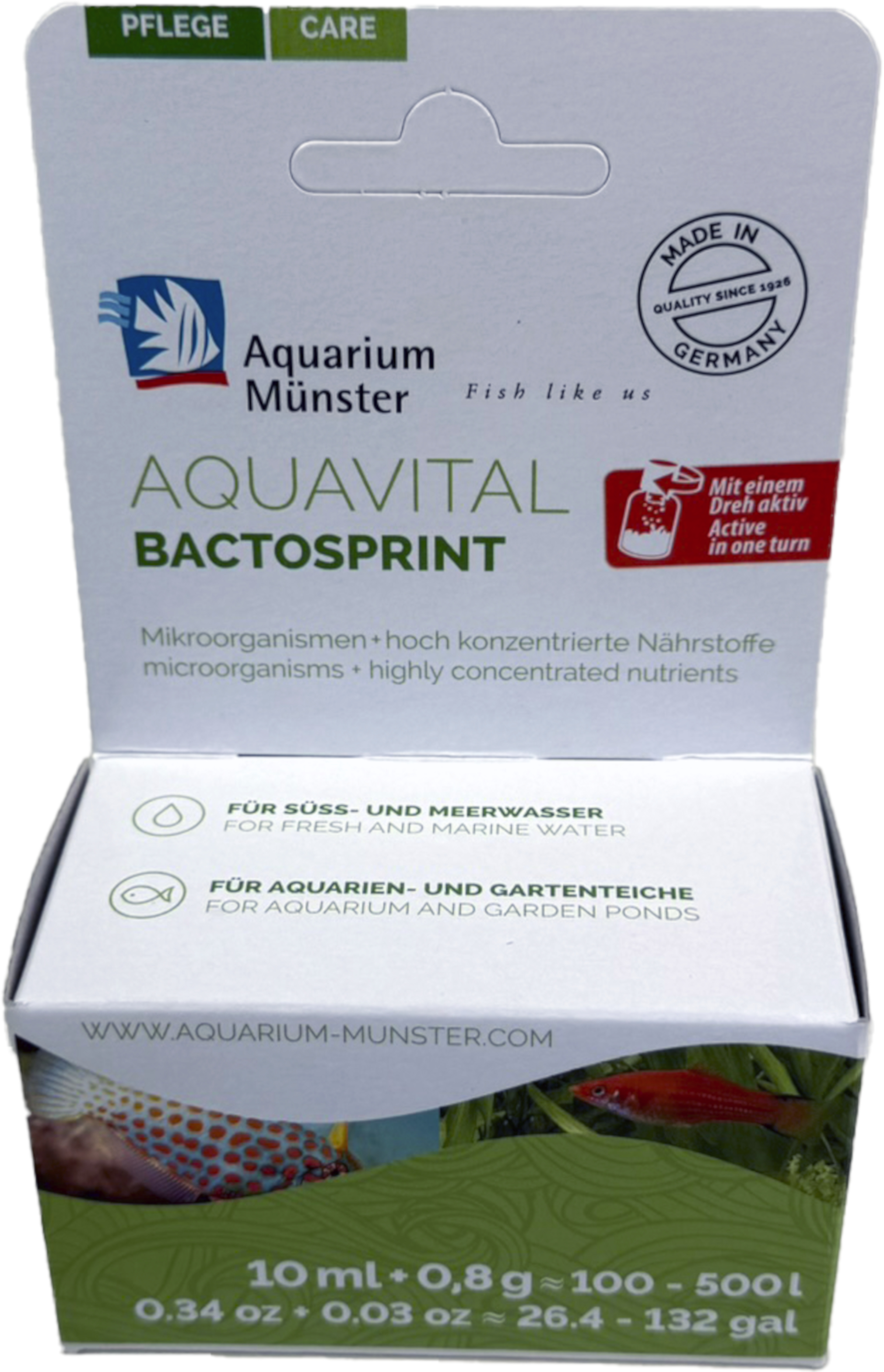 Aquavital Bactosprint Verpackung, 10 ml, Süß- und Meerwasser