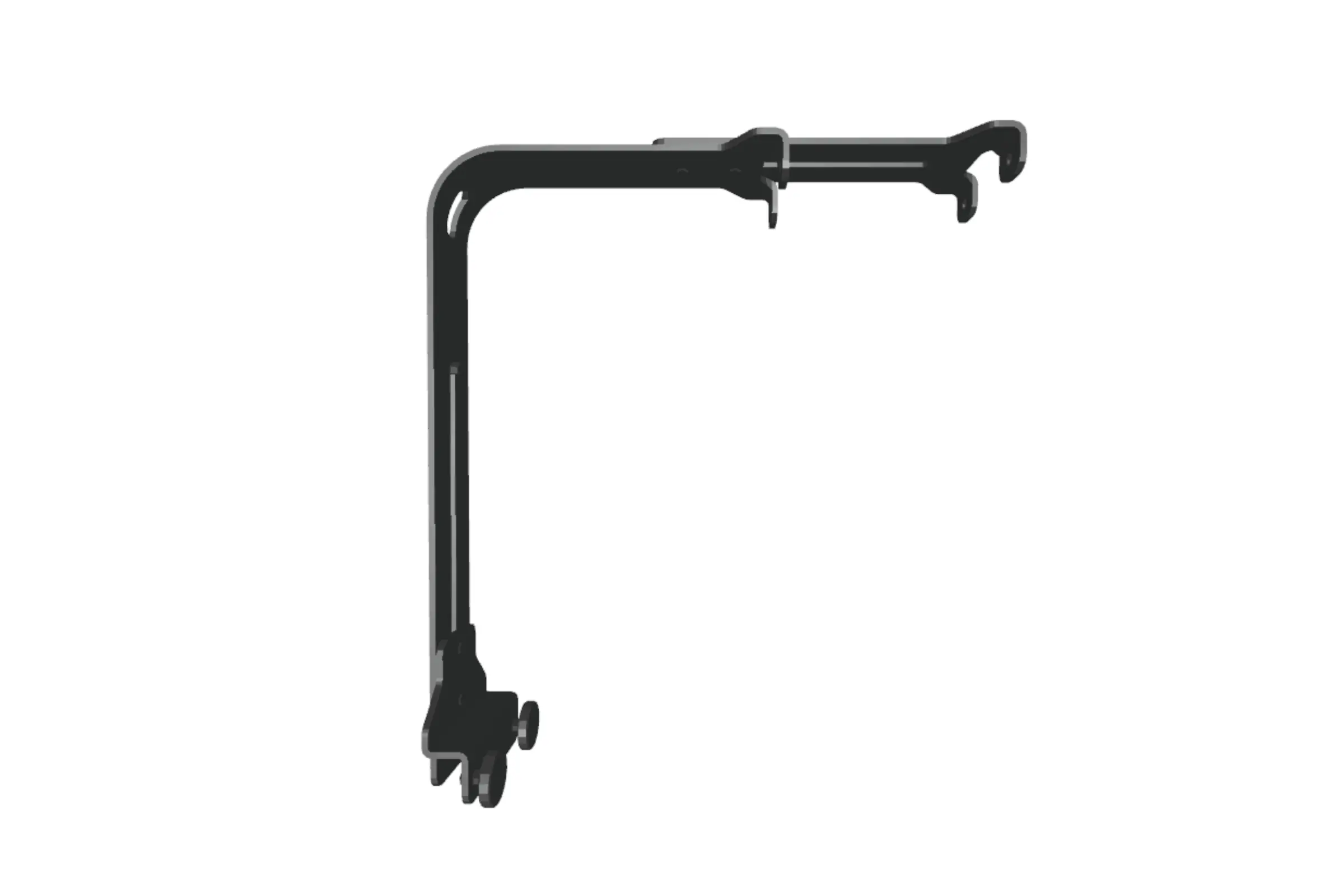 Schwarzer L-förmiger Montagebügel
