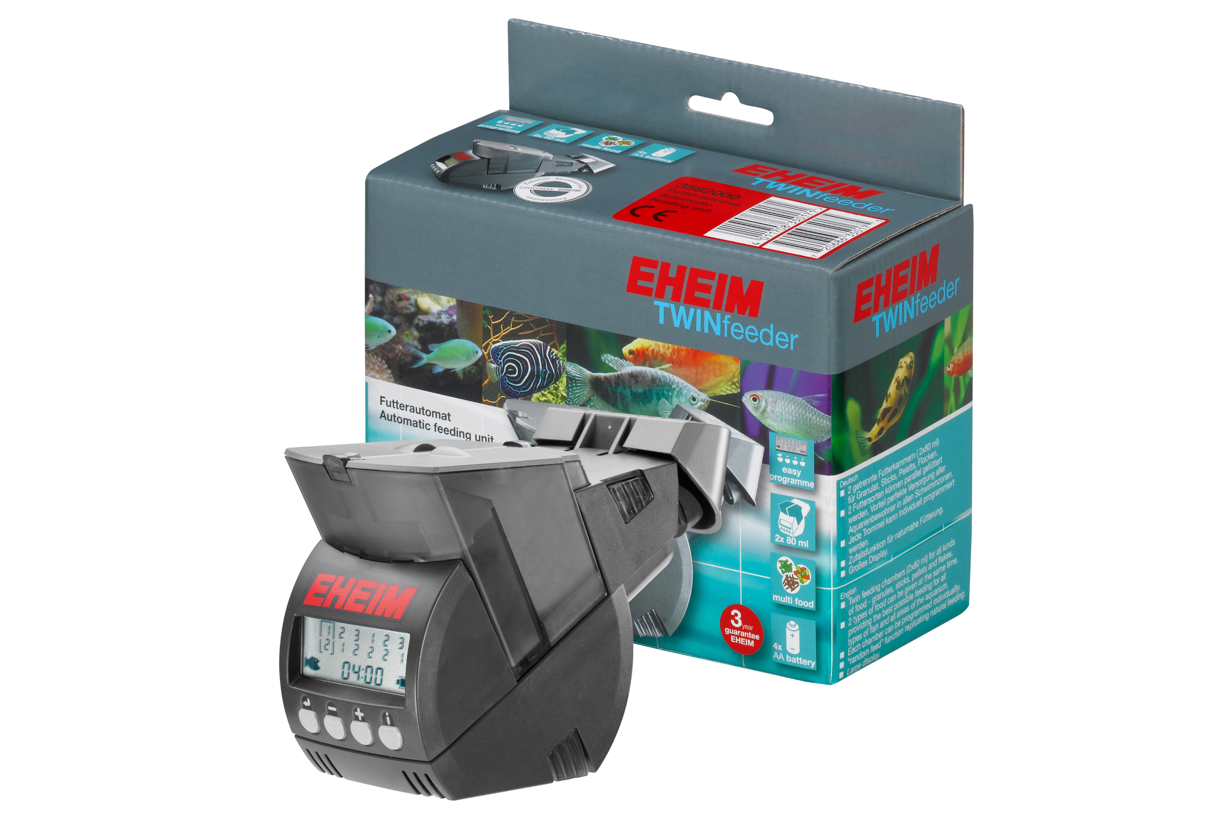 Eheim twinfeeder, Futterautomat mit 2 Kammern