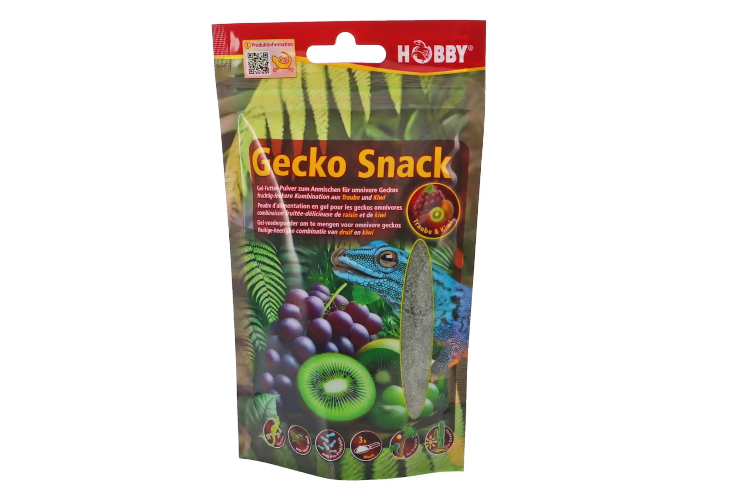 Hobby Gecko Snack Traube / Kiwi, 100 g