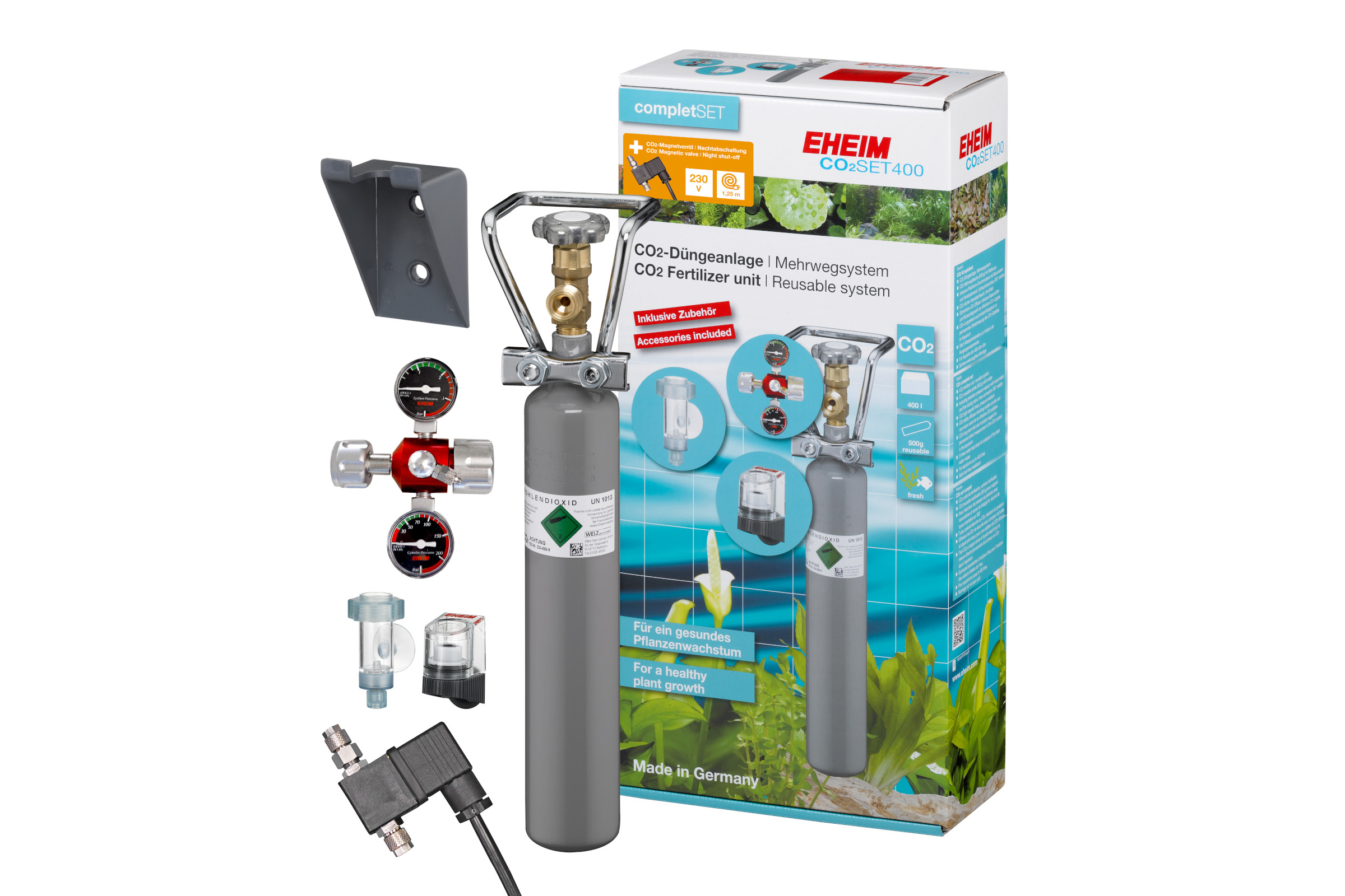 Eheim CO₂SET400 Mehrweg 500 g, CO2-Anlage inkl. Nachtabschaltung