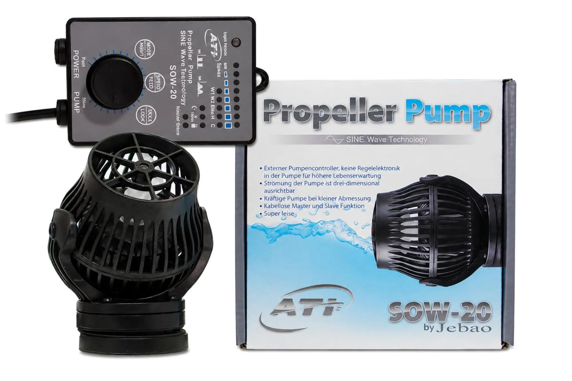 Jebao / Jecod Propeller Pump SOW-20 – KI-generierte Abbildung aus Produktreferenz