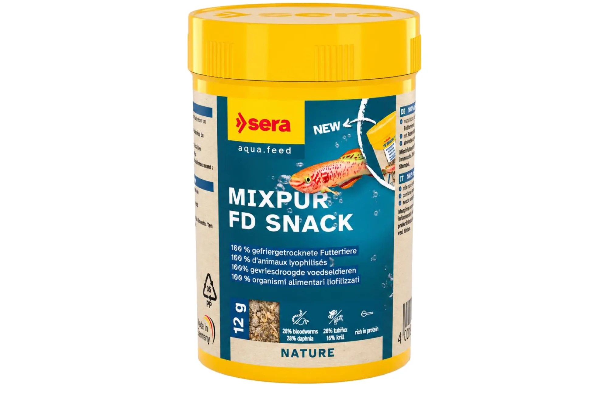 sera Mixpur FD Snack 100 ml (12 g) – KI-generierte Abbildung aus Produktreferenz