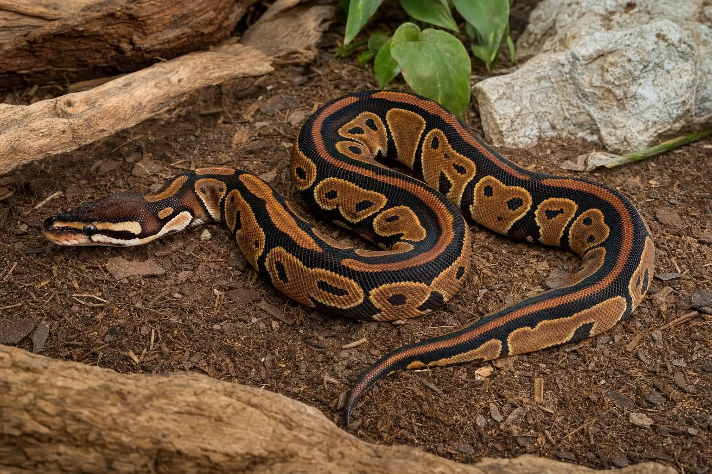 Red-Stripe-Königspython, Python regius