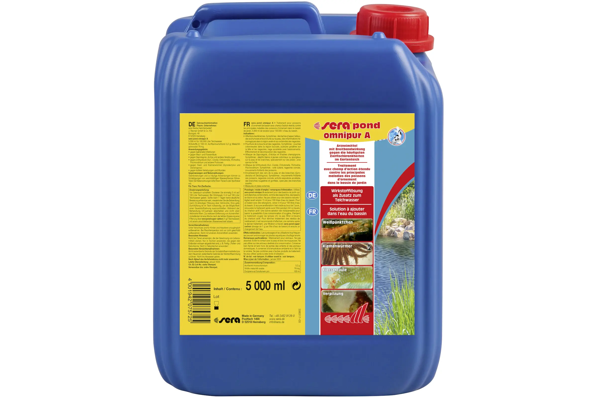 Sera pond omnipur A, Teichfischheilmittel, 5 Liter