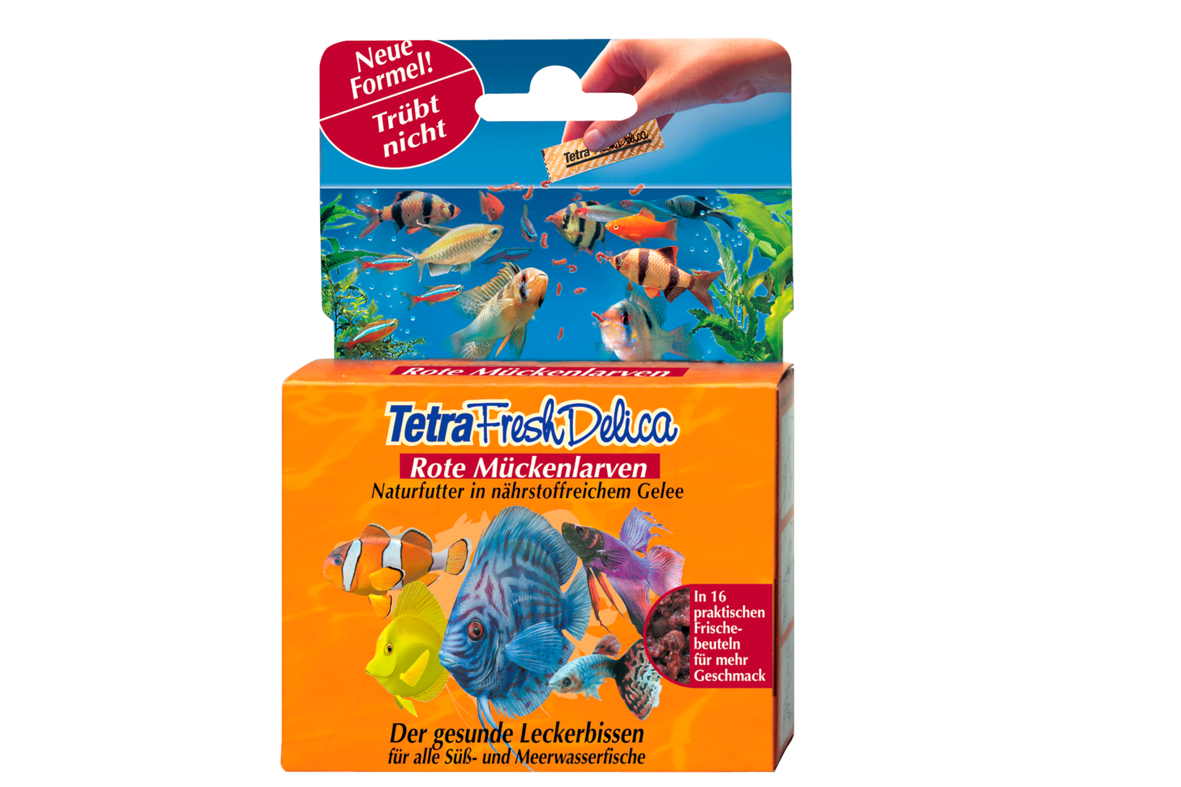 Tetra FreshDelica Rote Mückenlarven, Ergänzungsfutter-Gelee, 48 g