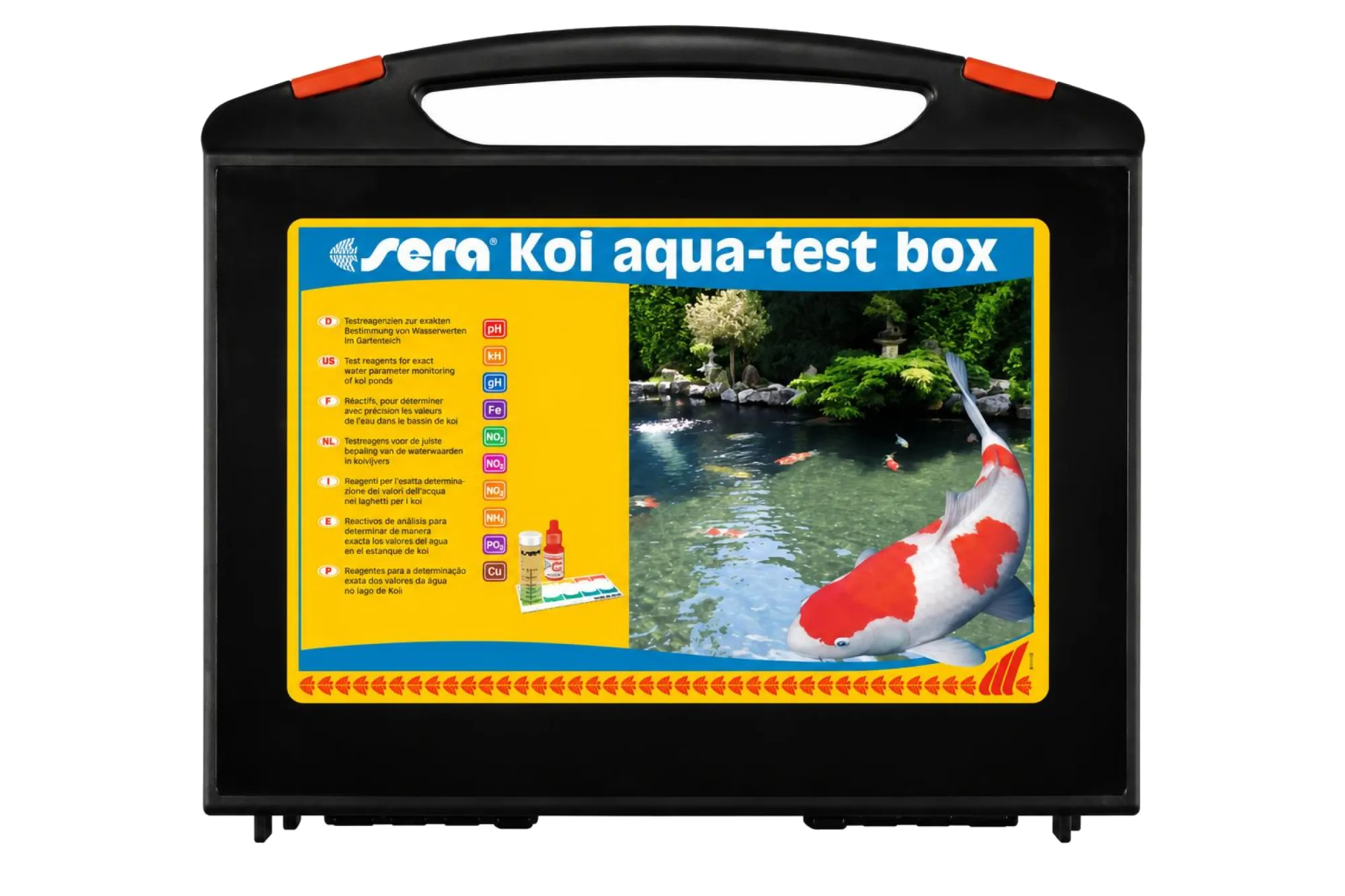 sera Koi aqua-test box – KI-generierte Abbildung aus Produktreferenz