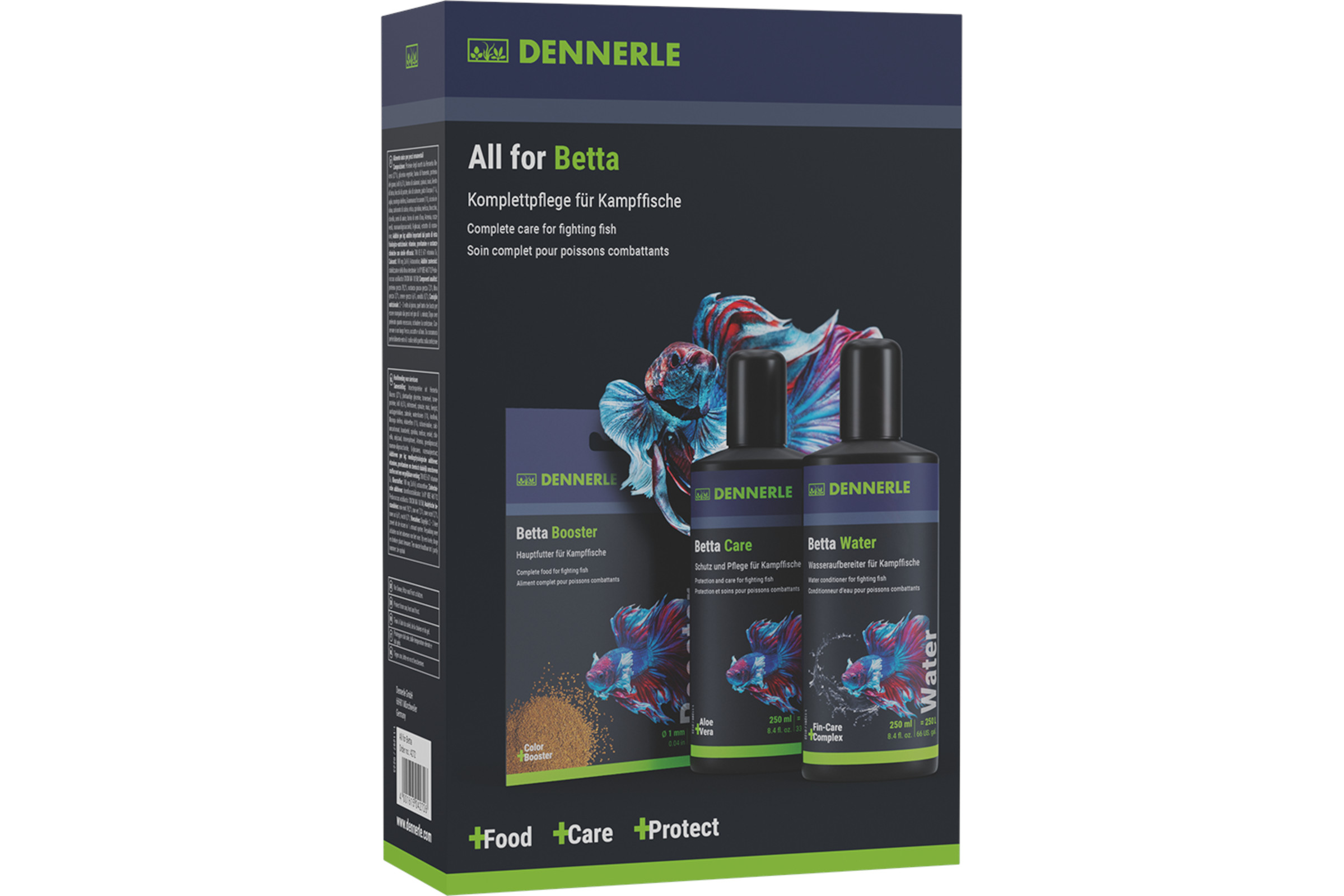 Dennerle Betta Bundle, All for Betta, Pflegeset für Kampffische, 3 teilig