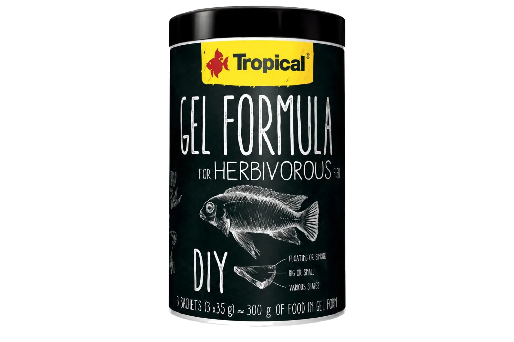 Tropical Gel Formula for Herbivorous Fish 1000 ml DIY – KI-generierte Abbildung aus Produktreferenz