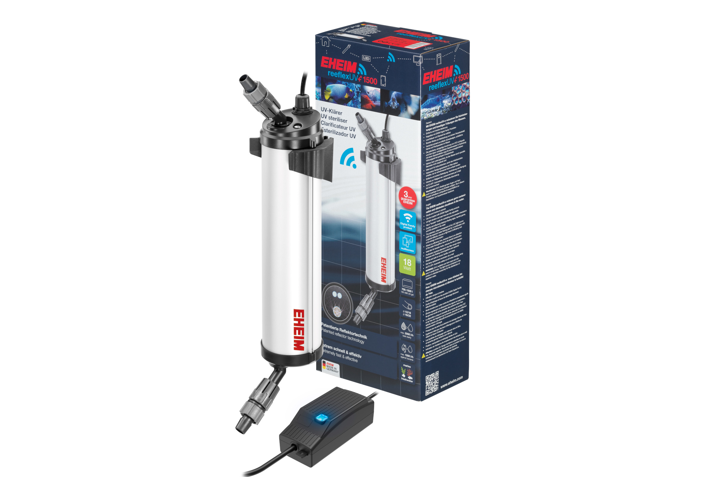 Eheim reeflexUV+e 1500, smarter UV-Klärer, 19 W