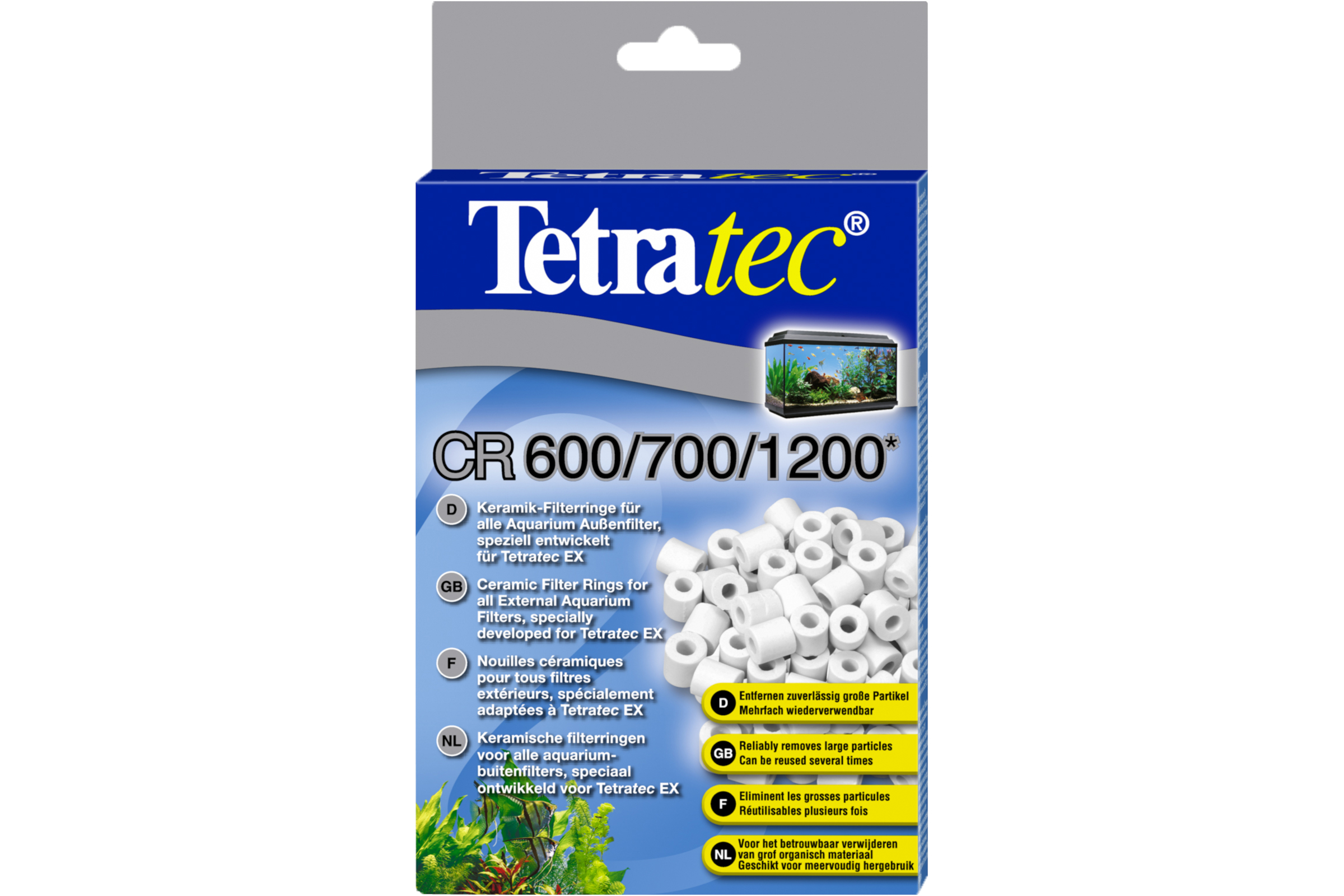 Tetratec CR 600/700/1200 Keramik-Filterringe für Außenfilter, 800 ml