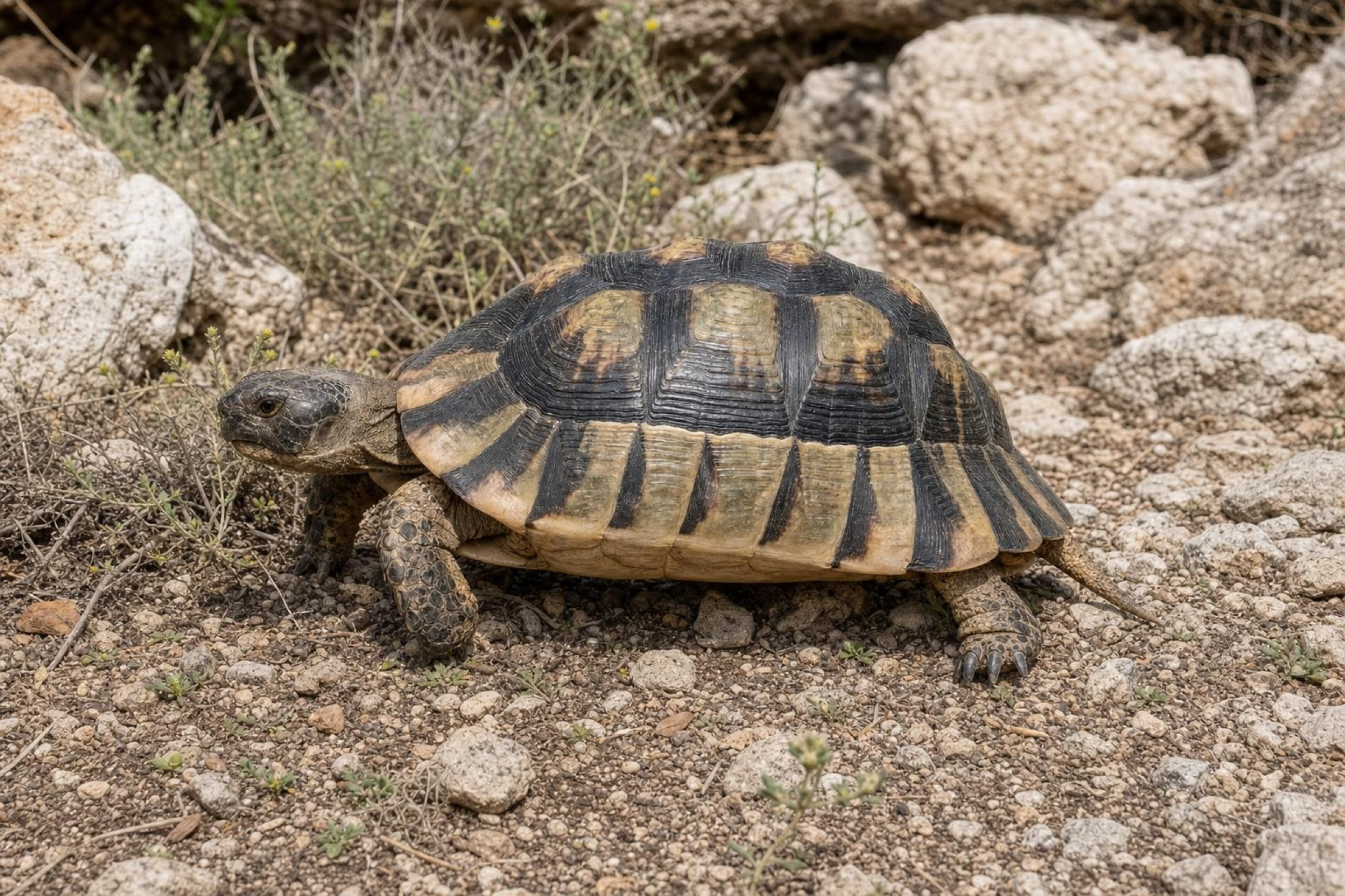 Breitrandschildkröte, Testudo marginata
