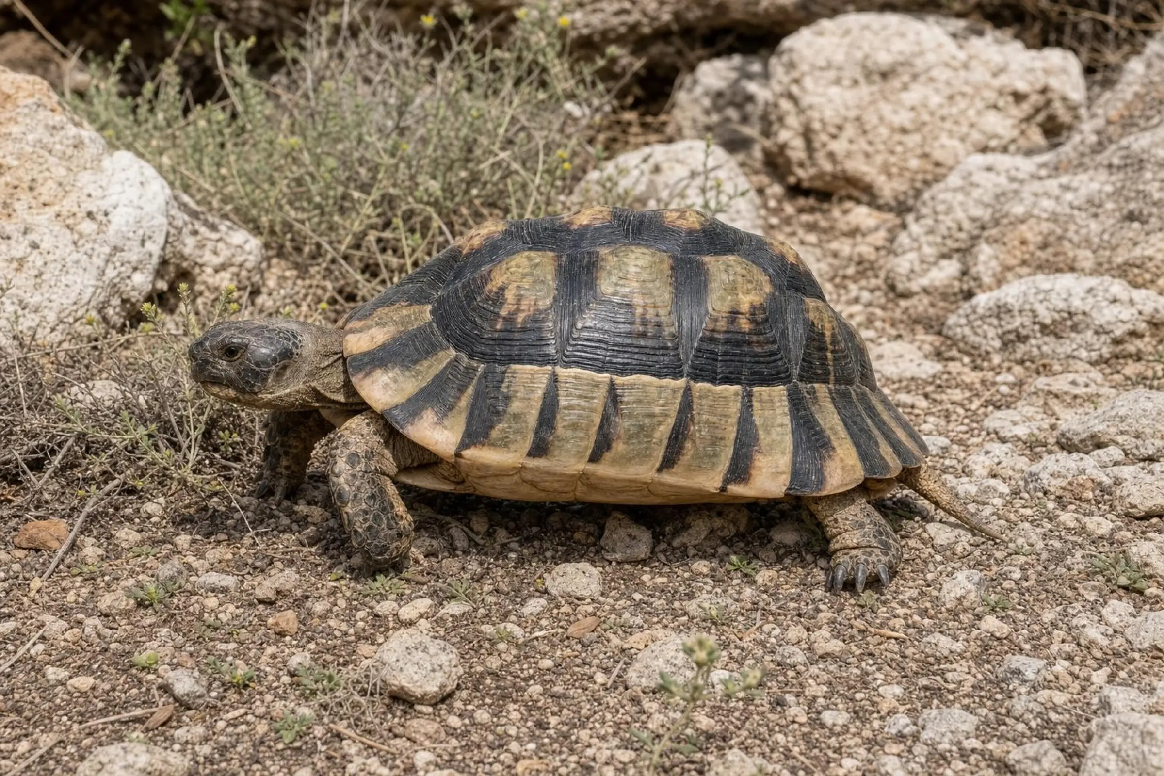 Breitrandschildkröte, Testudo marginata