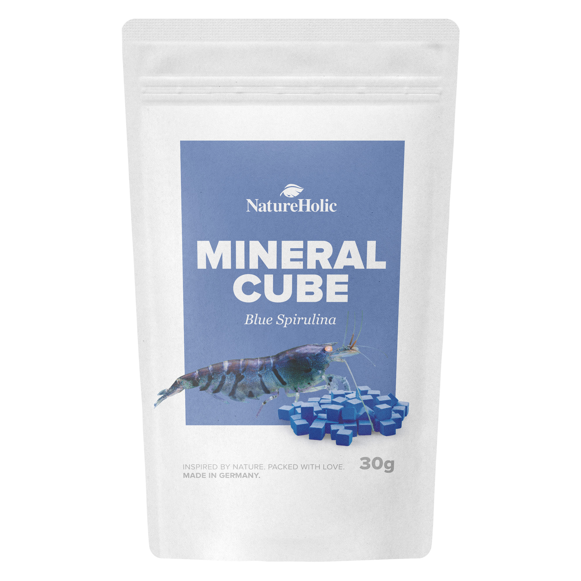 NatureHolic MineralCube Blue Spirulina, Mineralfutter, 30 g