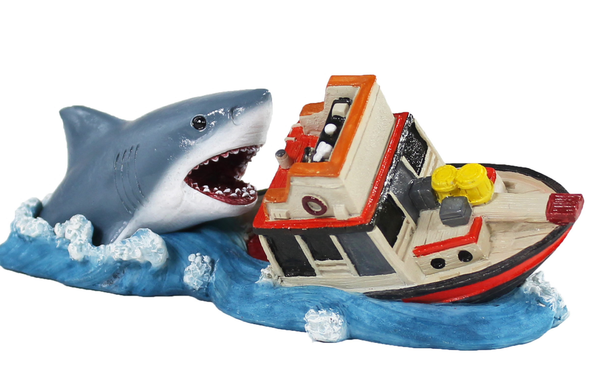 Penn-Plax Hai Bootattacke, Jaws Aquarium-Deko, klein