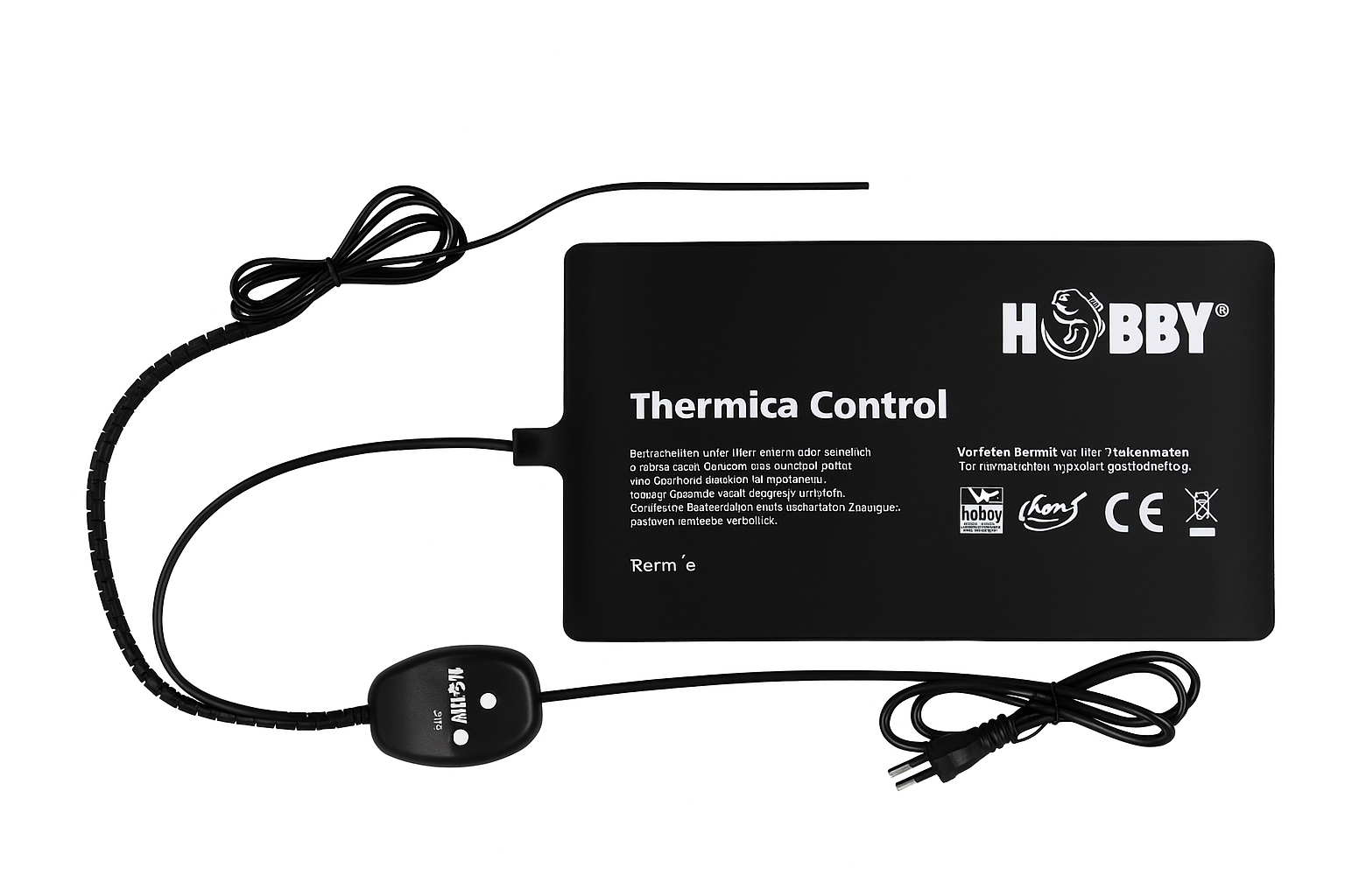 Schwarze Heizmatte Thermica Control mit Kabel