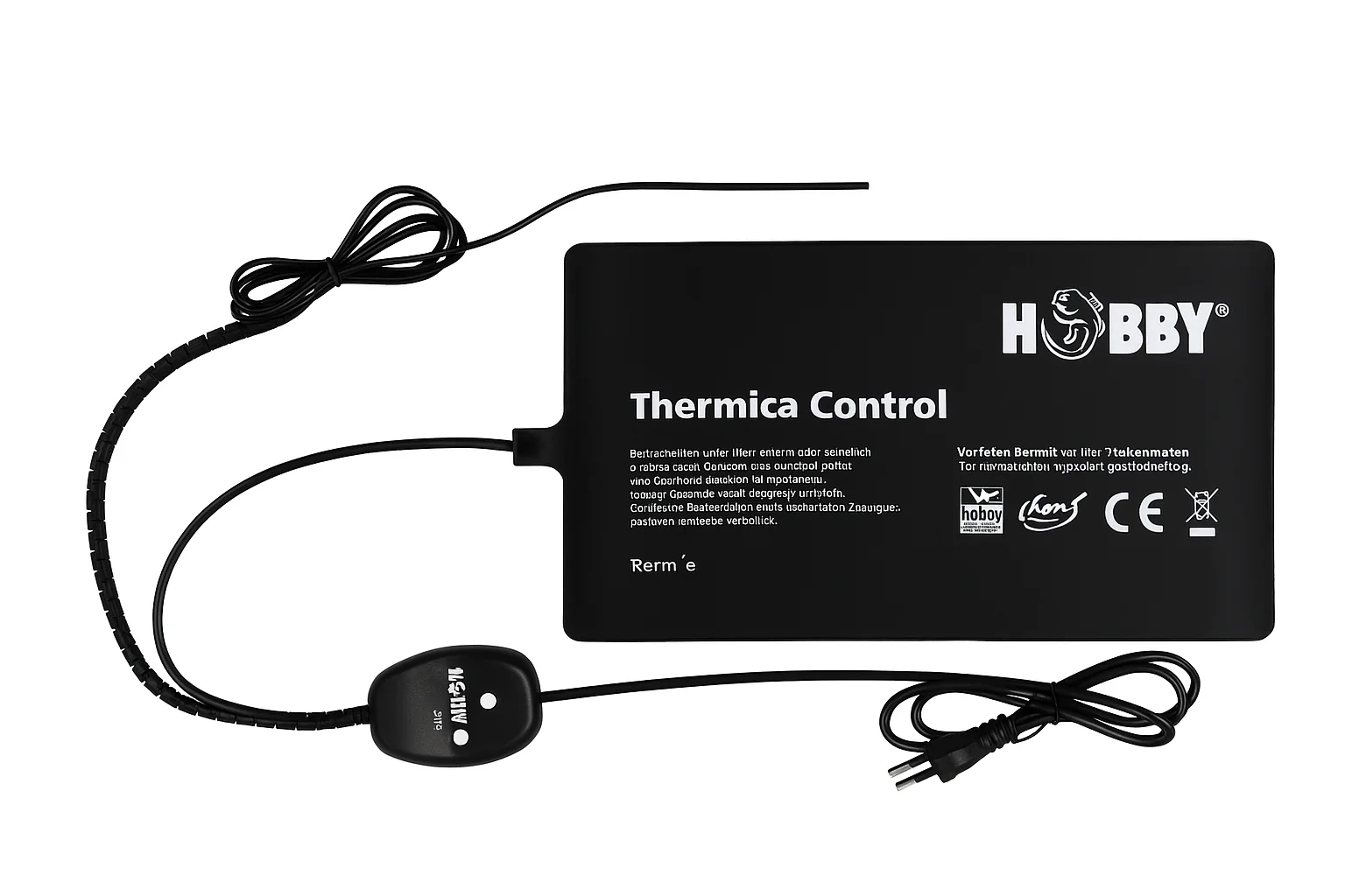 Schwarze Heizmatte Thermica Control mit Kabel