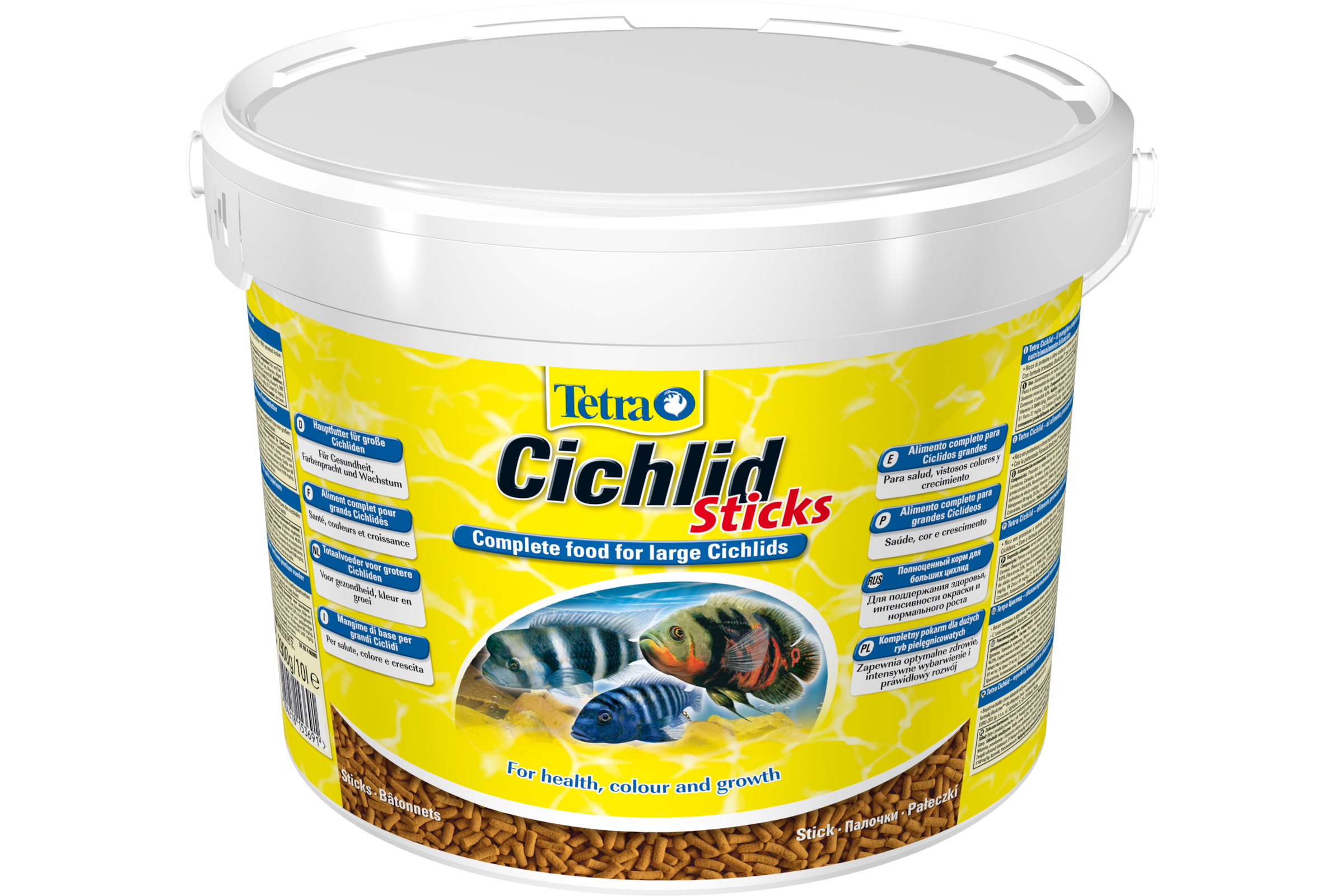 Tetra Cichlid Sticks, Hauptfutter-Sticks, 10 Liter