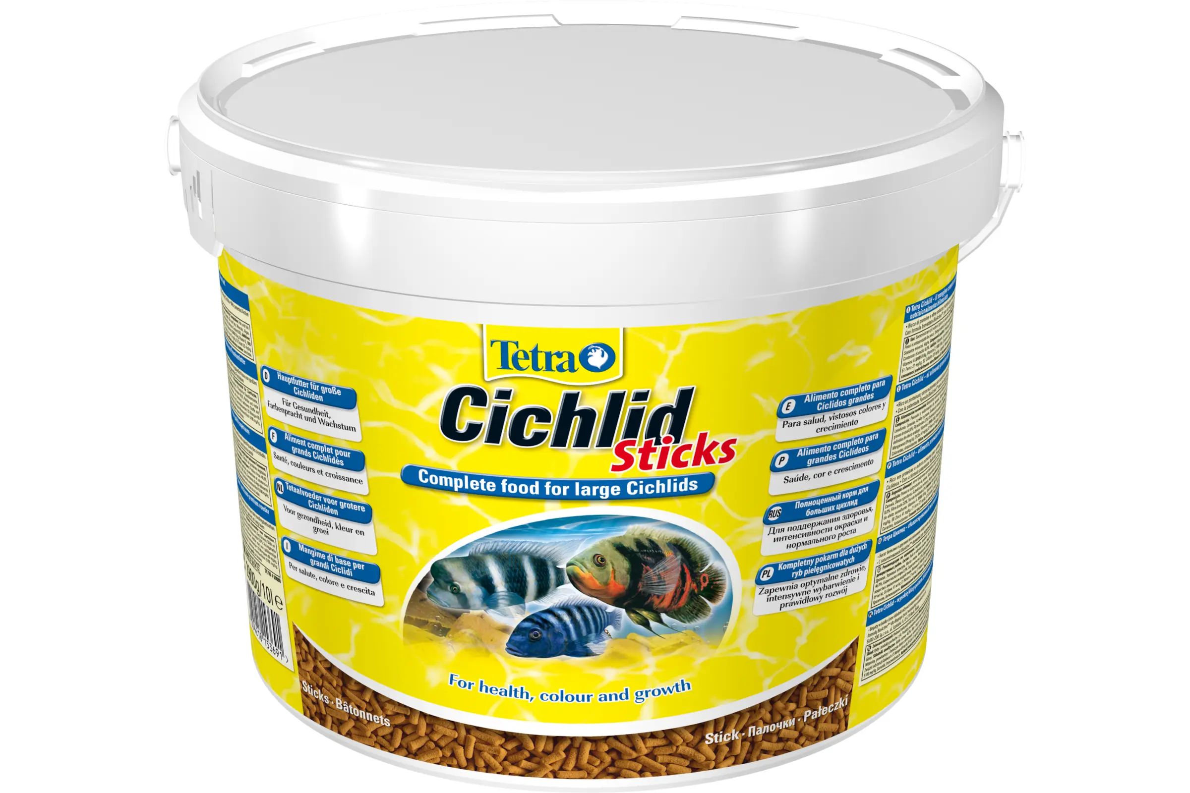 Tetra Cichlid Sticks, Hauptfutter-Sticks, 10 Liter