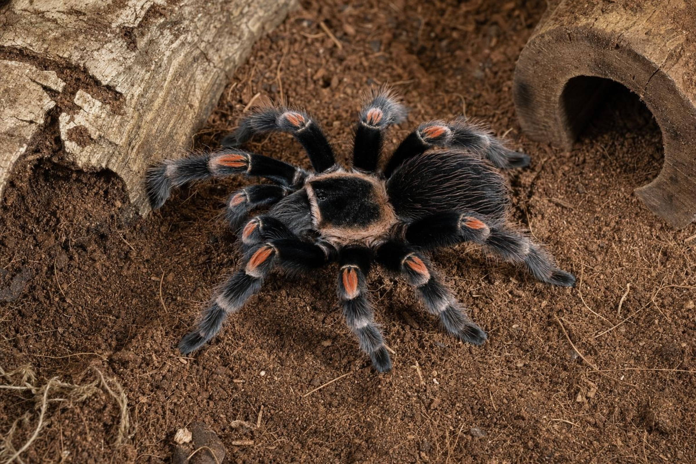 Mexikanische Flammenknie-Vogelspinne, Brachypelma auratum