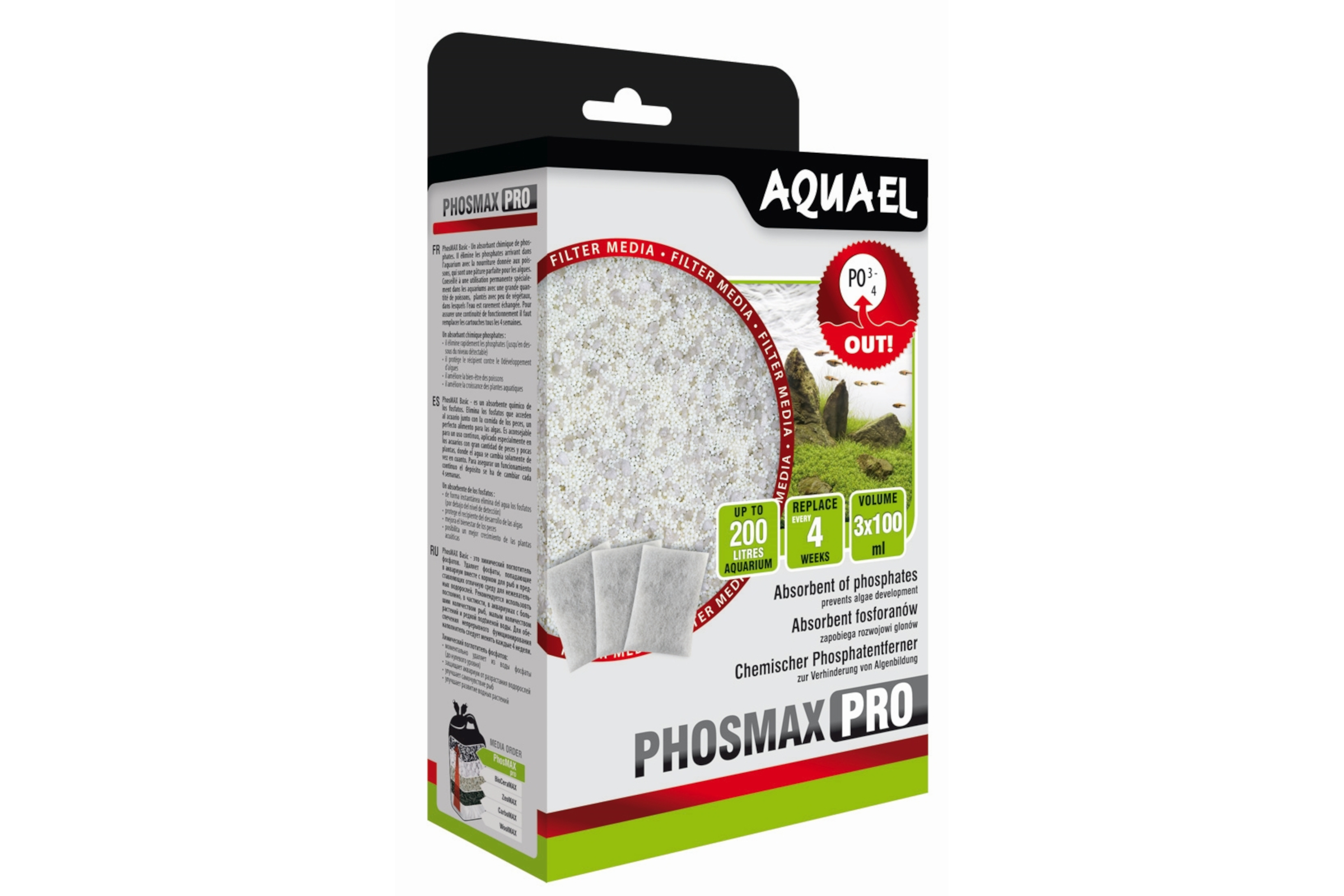 Aquael Filtermedium PhosMax Pro, Phosphat-Entferner, 300 ml