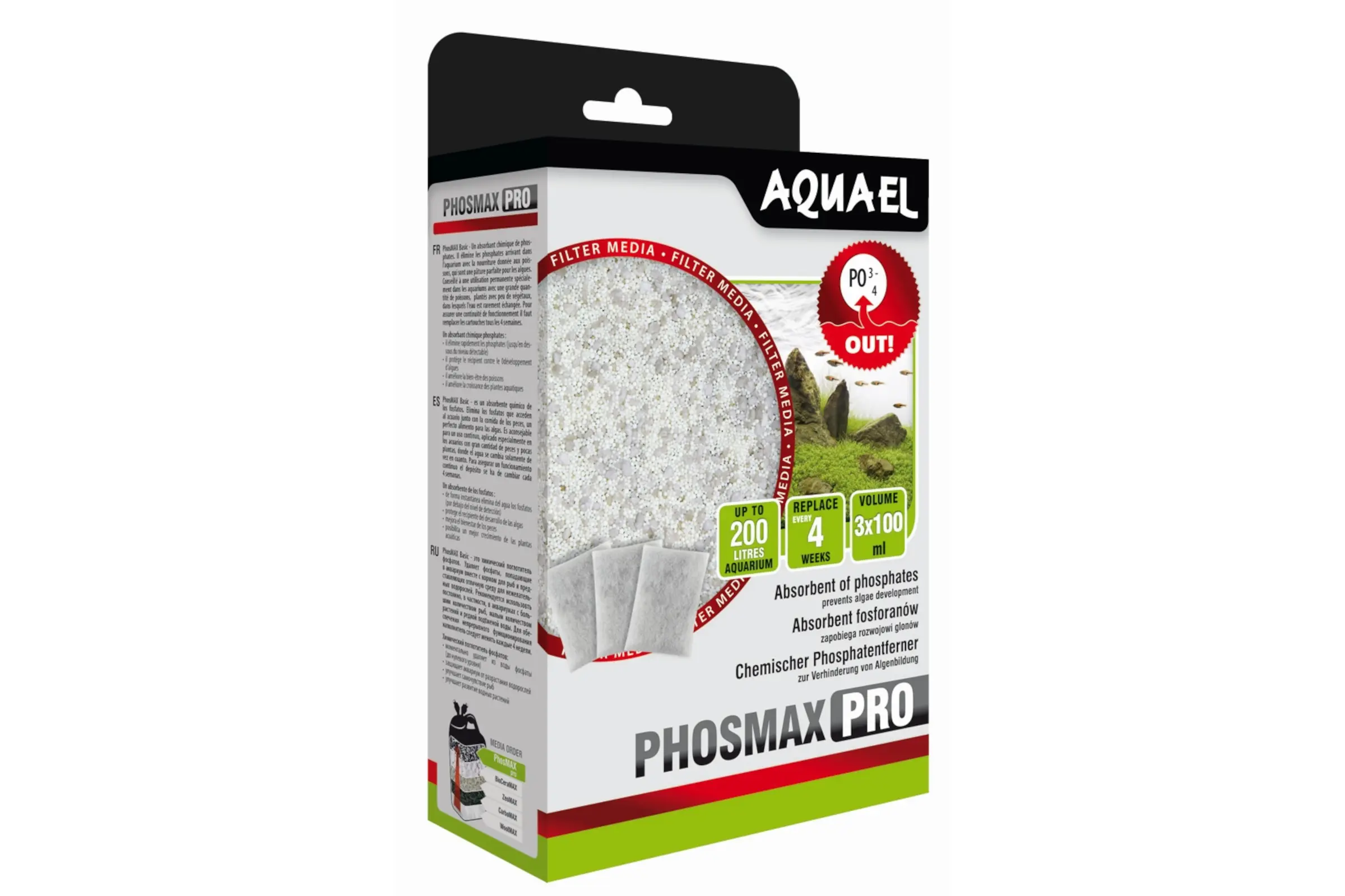 Aquael Filtermedium PhosMax Pro, Phosphat-Entferner, 300 ml