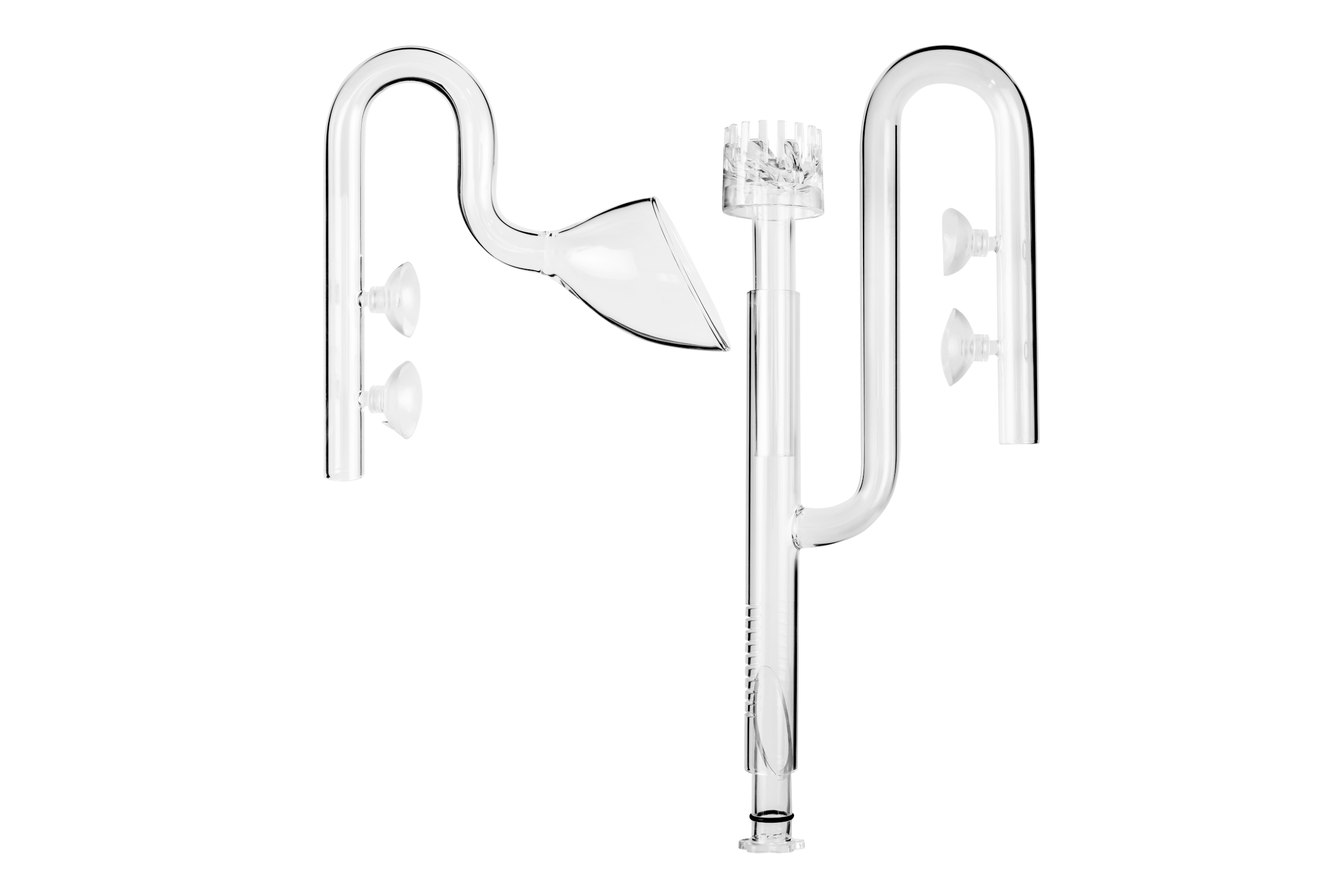 Amazing Aqua Glas Ein-/Auslassrohre mit Skimmer-Set, in 12/16 und 16/22 mm