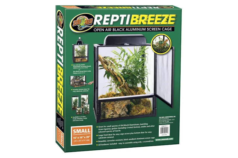 Zoomed ReptiBreeze Alum Screen Cage, Terrarium, 40x40x50 cm
