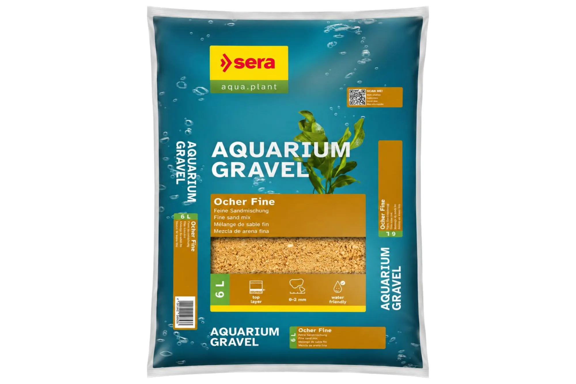 sera Aquarium Gravel Ocher Fine 6 l – KI-generierte Abbildung aus Produktreferenz