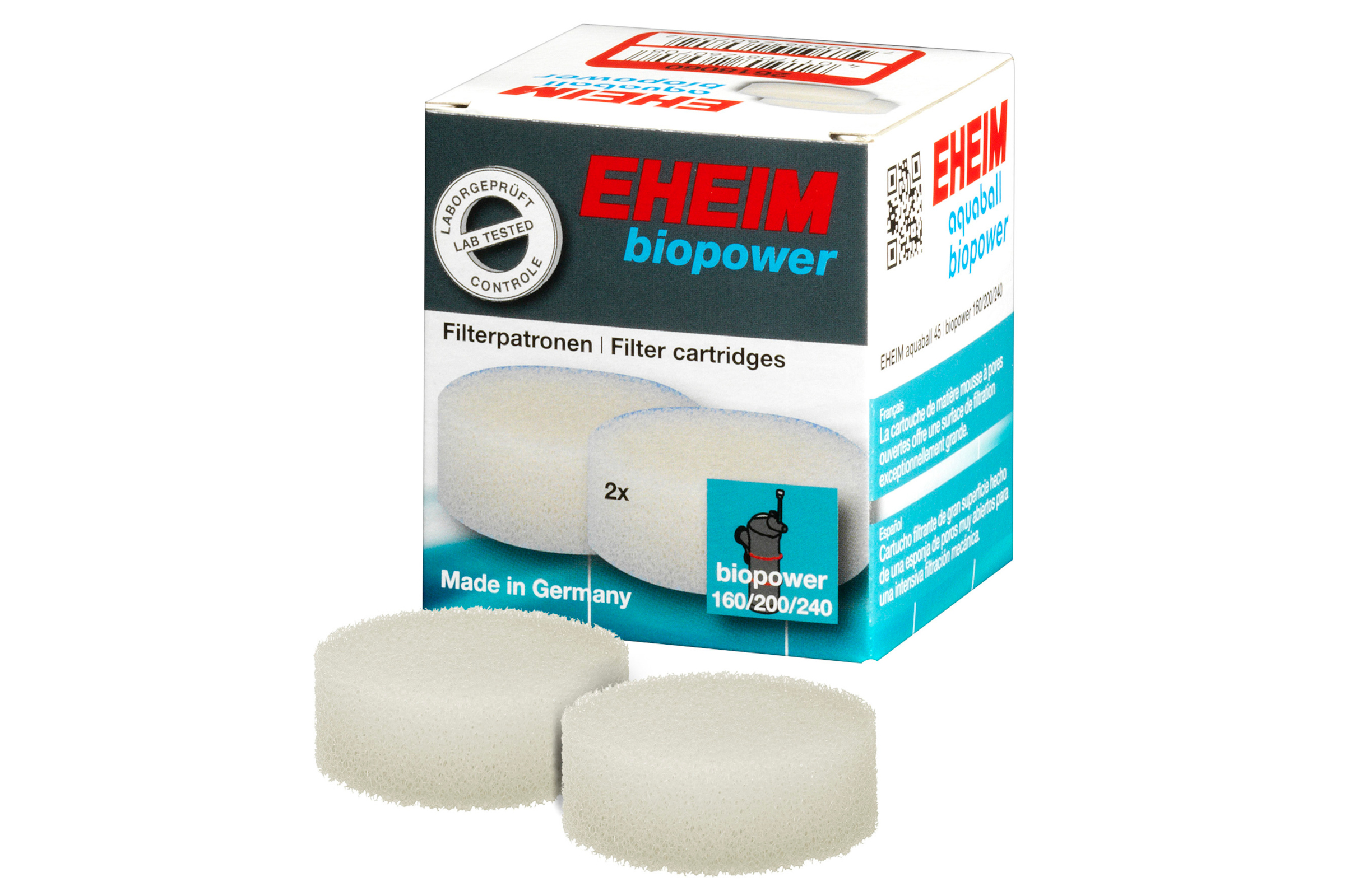 Eheim Filterpatrone 2 Stück für Biopower 160/200/240
