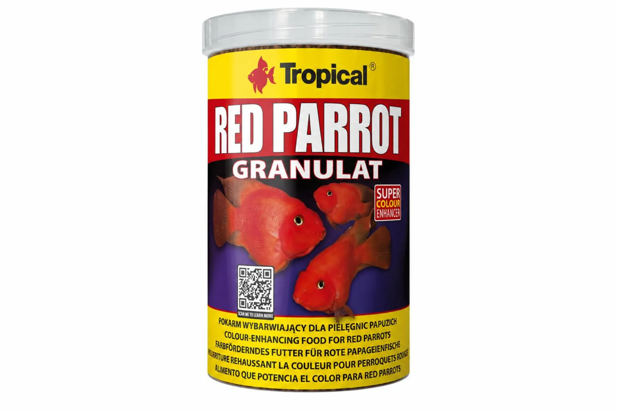 Tropical Red Parrot Granulat 1000 ml – KI-generierte Abbildung aus Produktreferenz