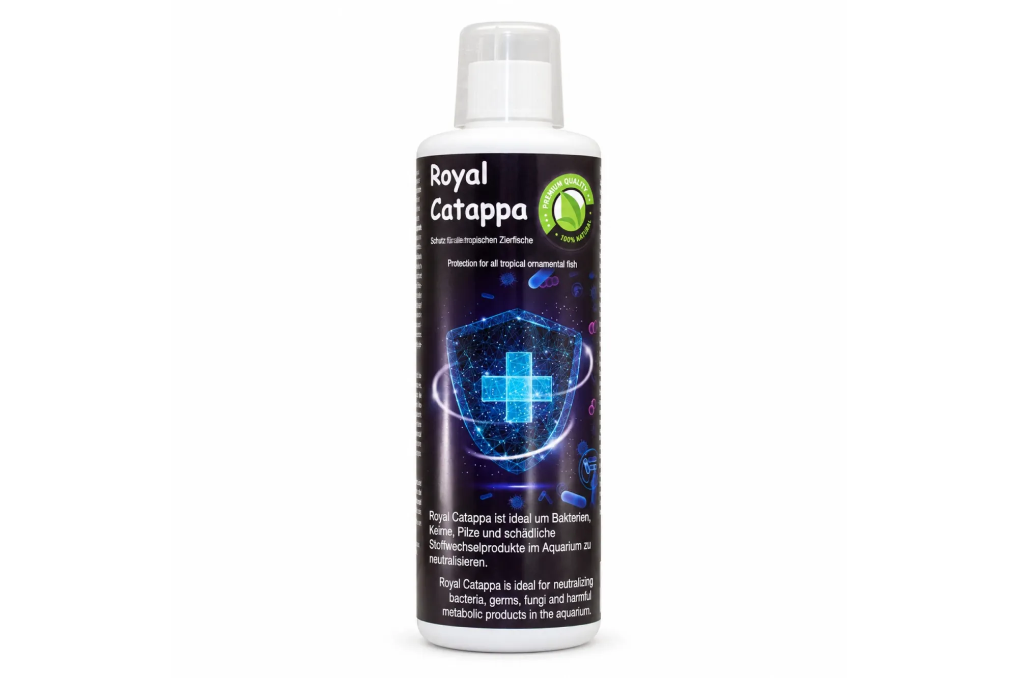 DISCUSFOOD Royal Catappa 500ml – KI-generiertes Produktbild