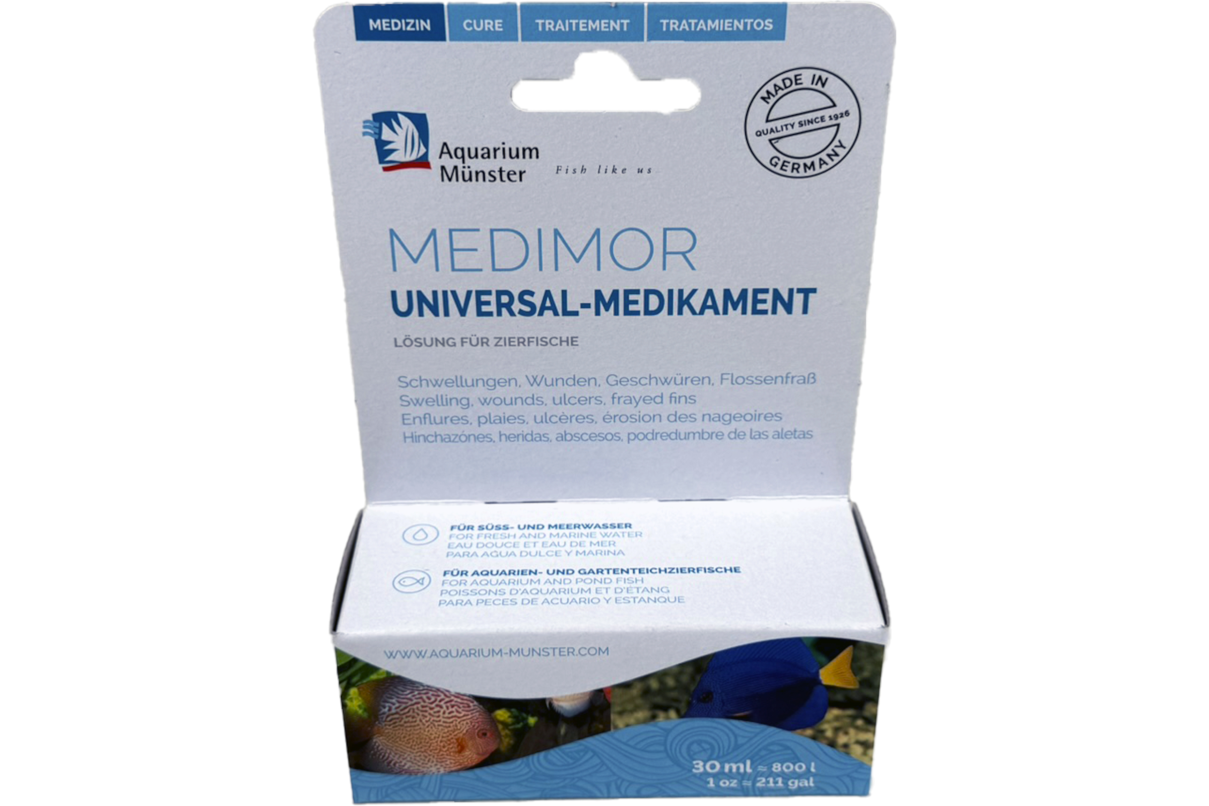 Verpackung: Medimor Universal-Medikament für Aquarien