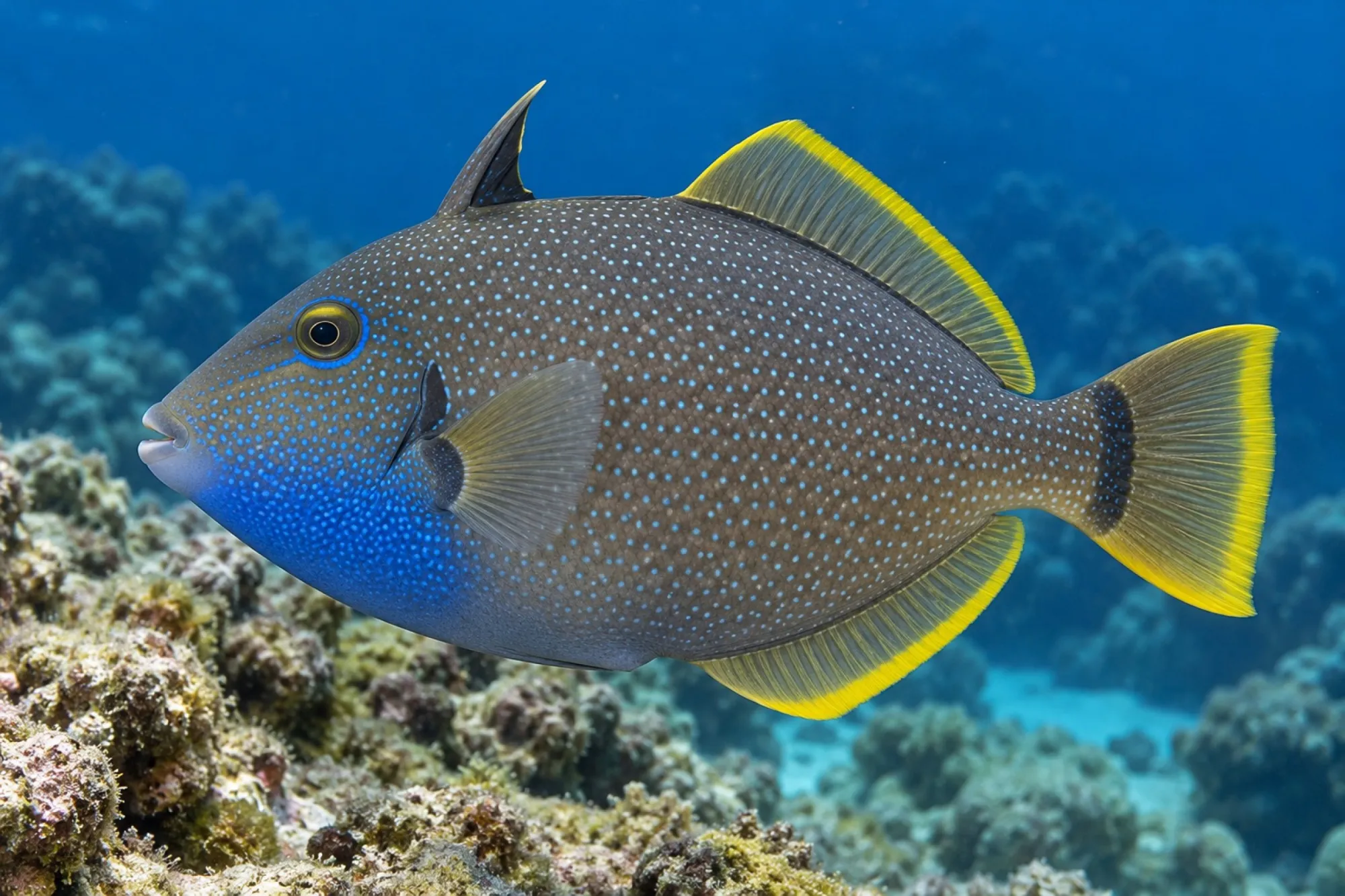 Vergoldeter Drückerfisch, Xanthichthys auromarginatus