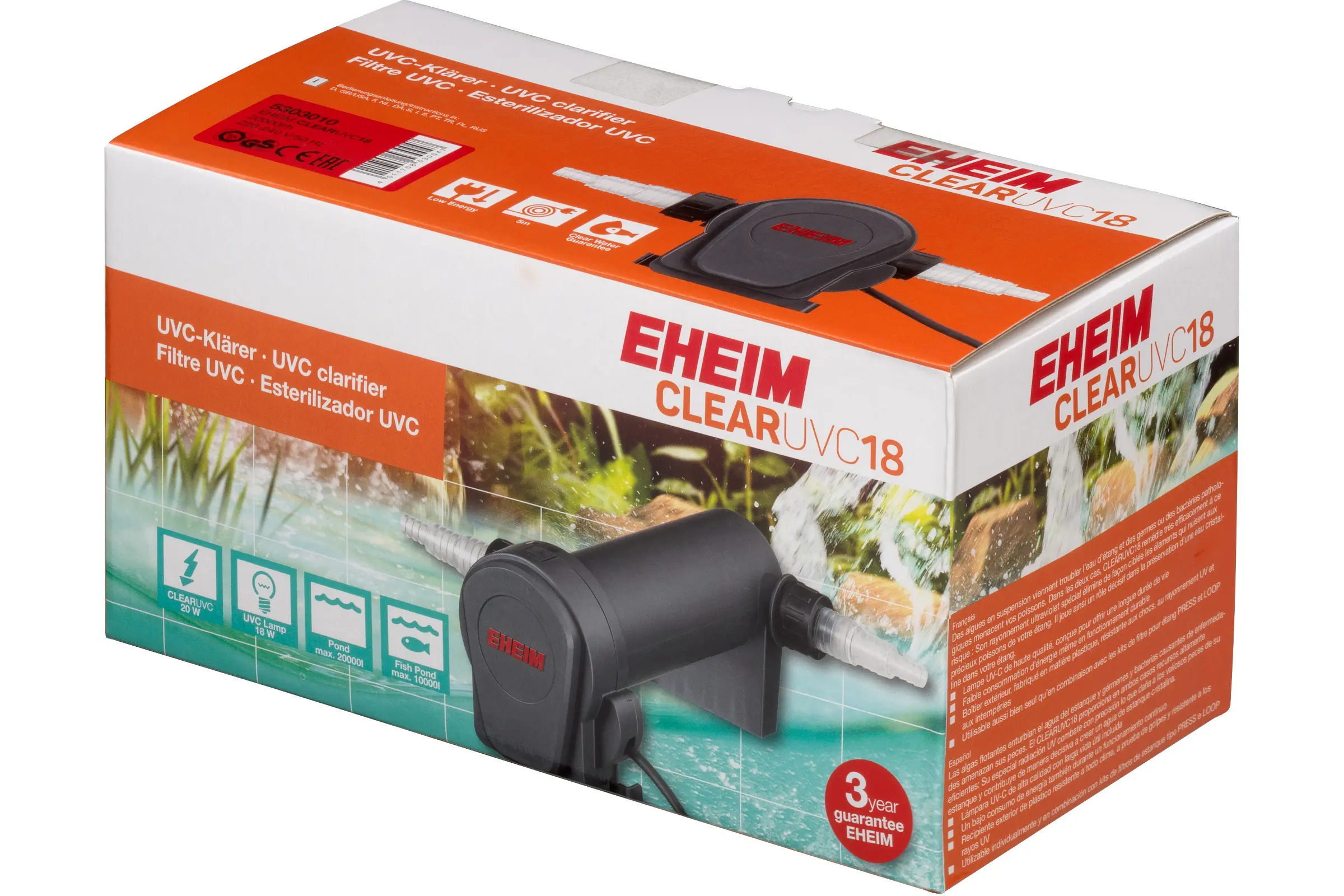 Eheim CLEARUVC-18, Teich-UV-Klärer mit 18 Watt