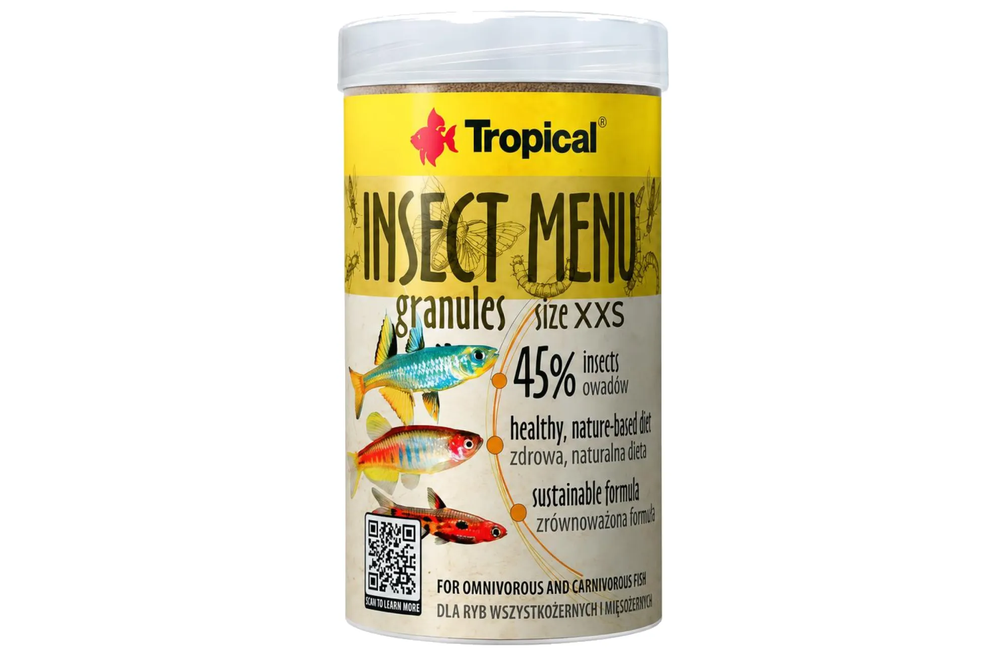 Tropical Insect Menu Granules Size XXS 250 ml – KI-generierte Abbildung aus Produktreferenz