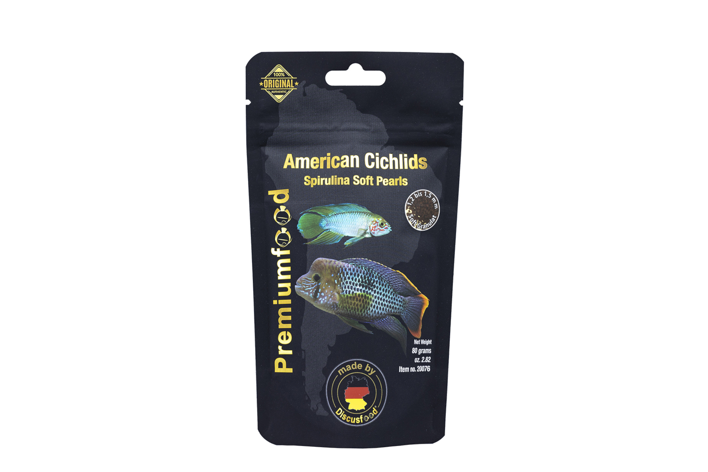 Discusfood American Cichlid Spirulina Pearls Soft, 80 g