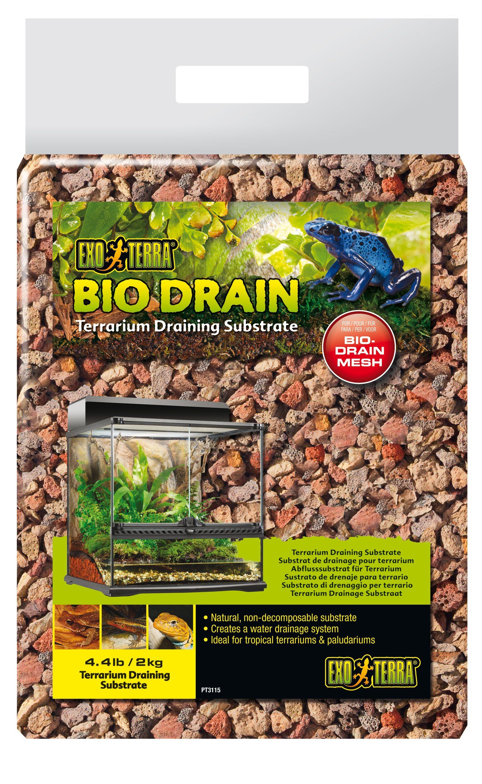Exo Terra Bio Drain Terrarium Substrat, 2kg