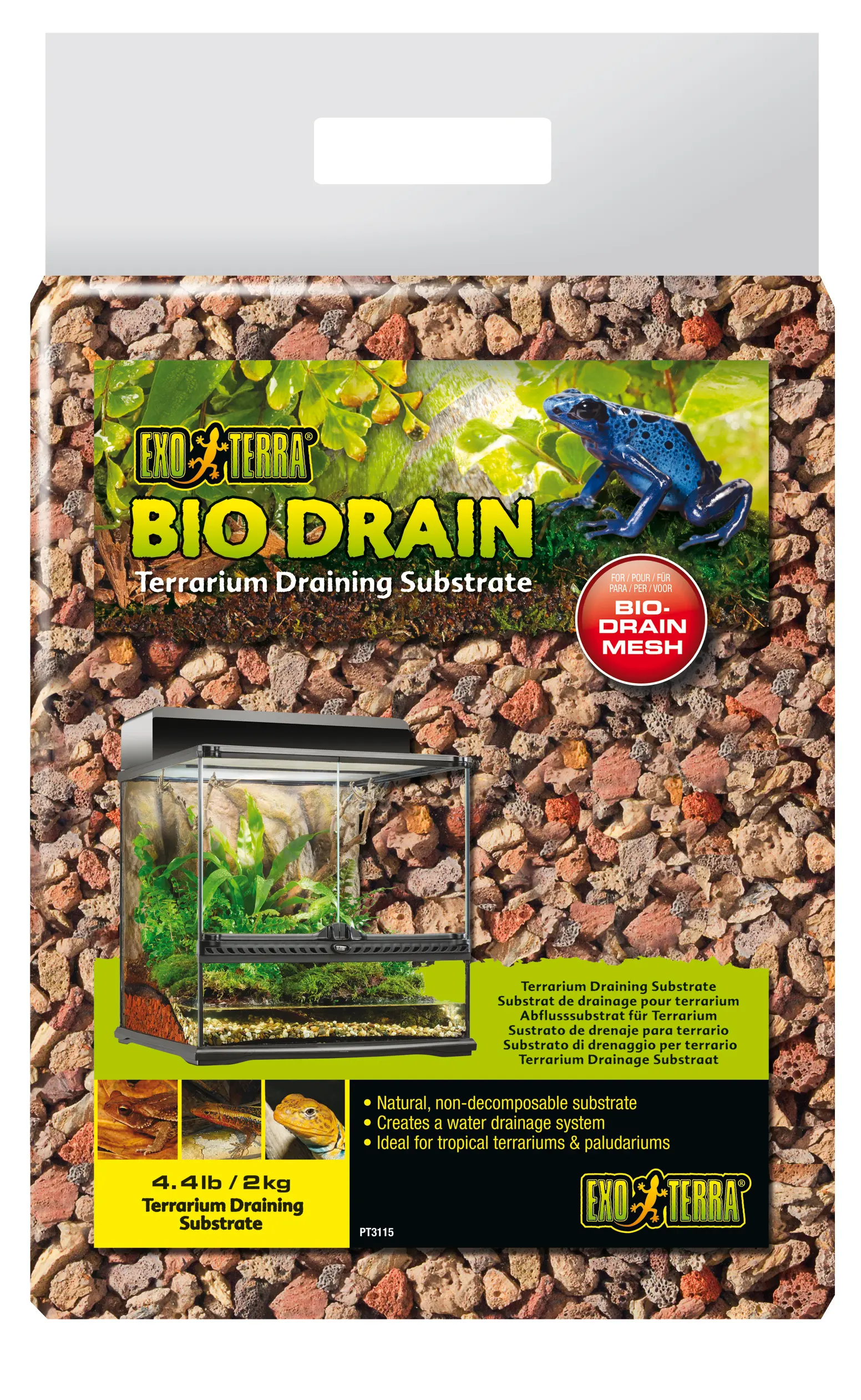 Exo Terra Bio Drain Terrarium Substrat, 2kg