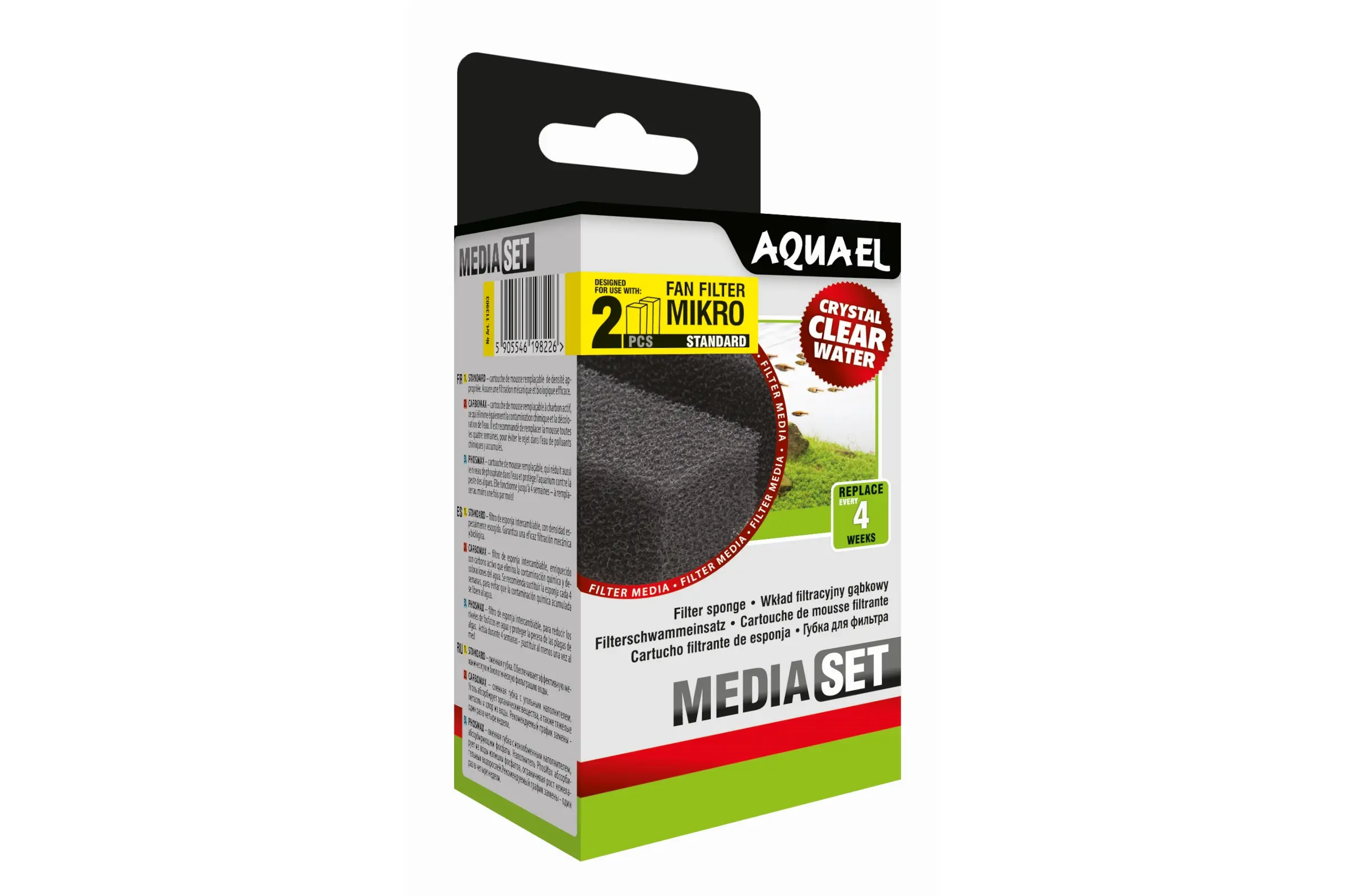 Aquael Filterschwamm FAN Mikro Plus, Filter-Ersatz, 2 Stück