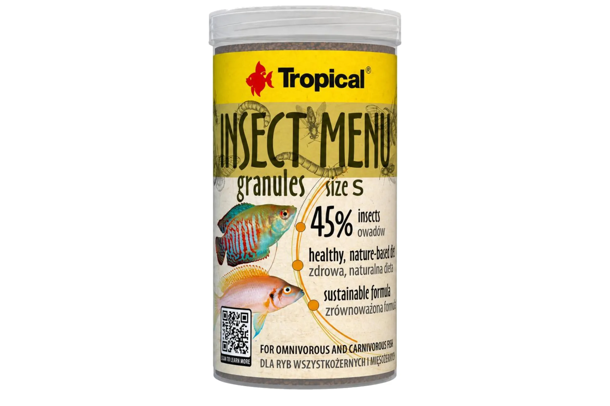 Tropical Insect Menu Granules Size S 250 ml – KI-generierte Abbildung aus Produktreferenz