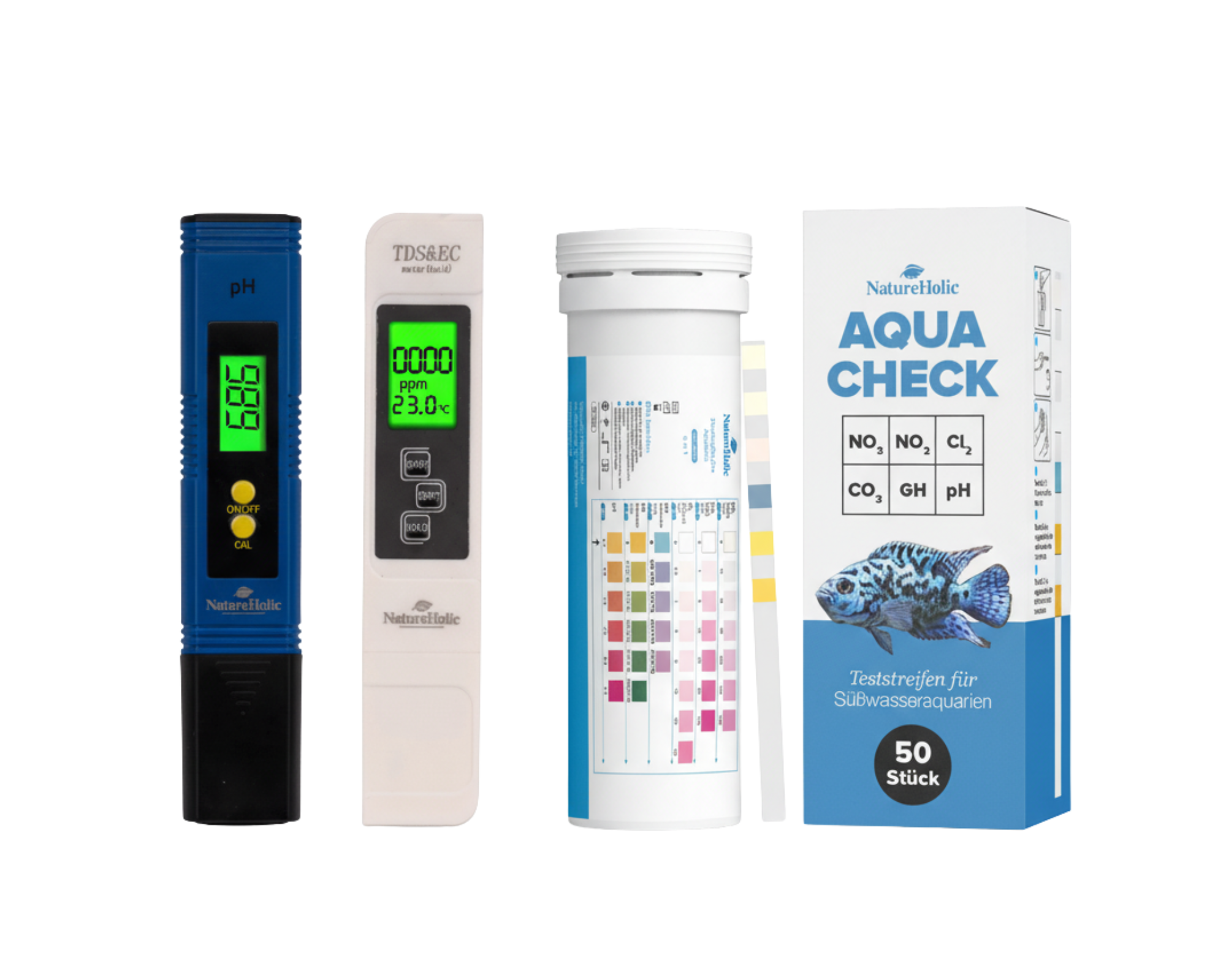 Aquarium Wassertest Set mit pH- und TDS-Messgerät