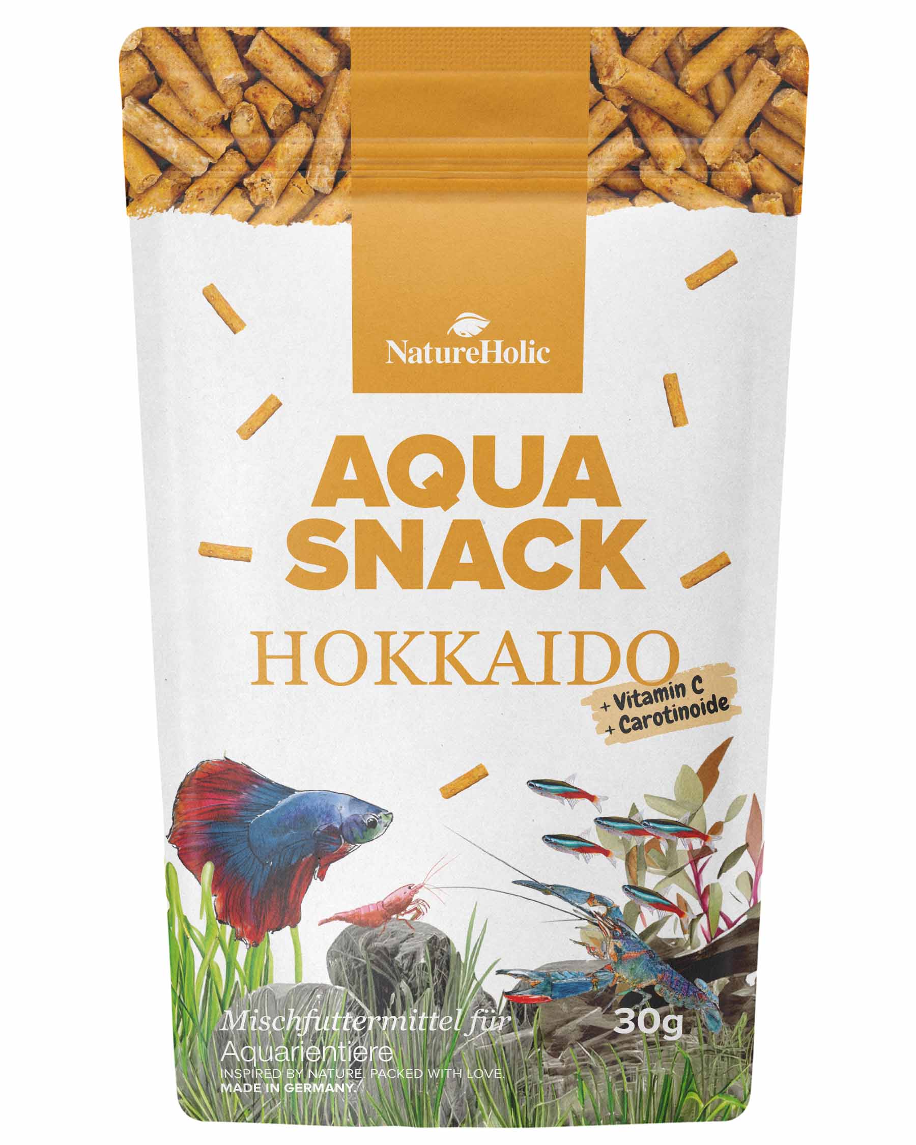 Beutel AquaSnack Hokkaido mit Fischen und Garnelen