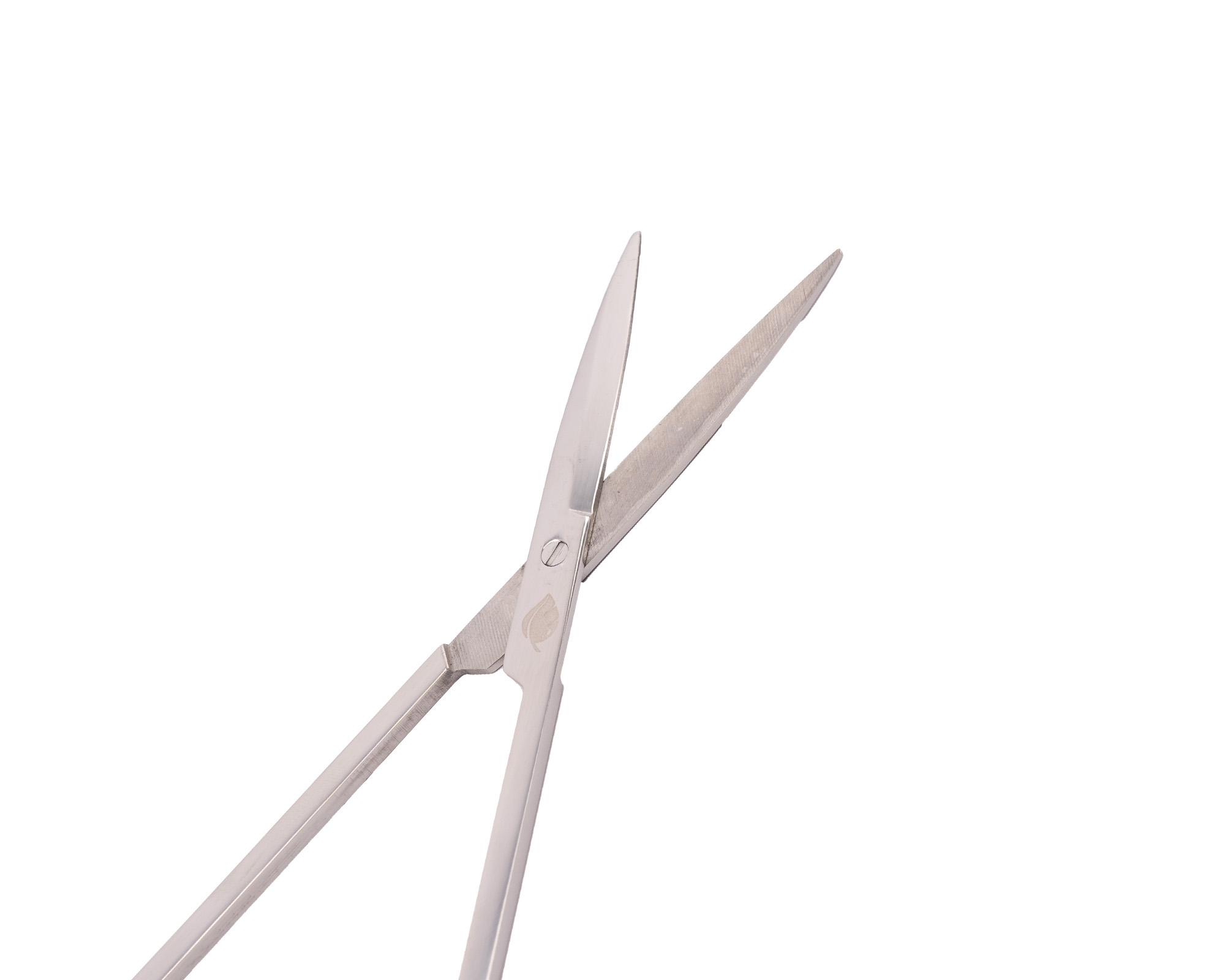 Offene lange Schere aus Edelstahl