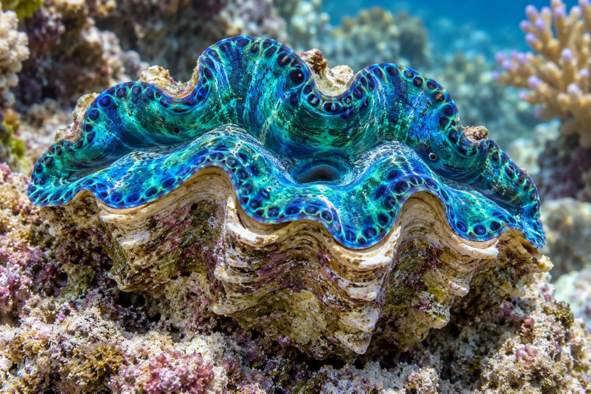 Grabende Riesenmuschel, Tridacna maxima