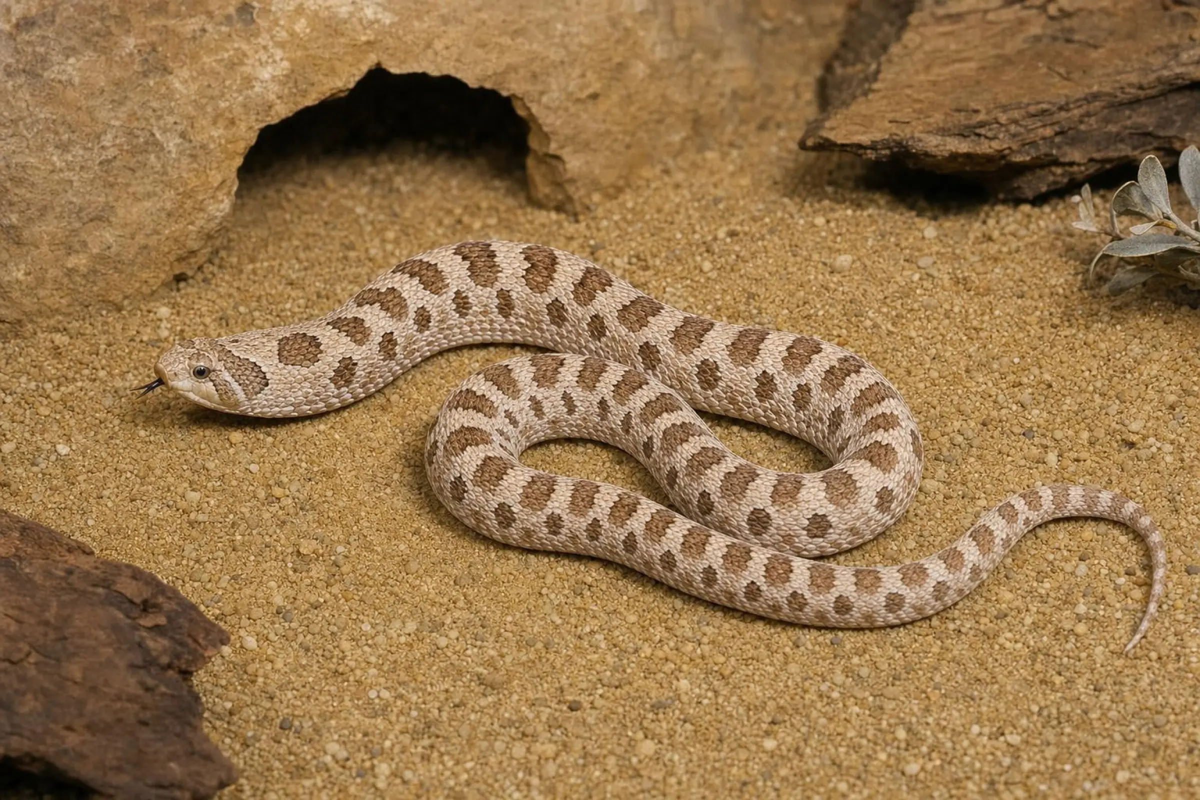 Westliche Hakennasennatter „Toffee Glow Arctic“, Nachzucht, Heterodon nasicus